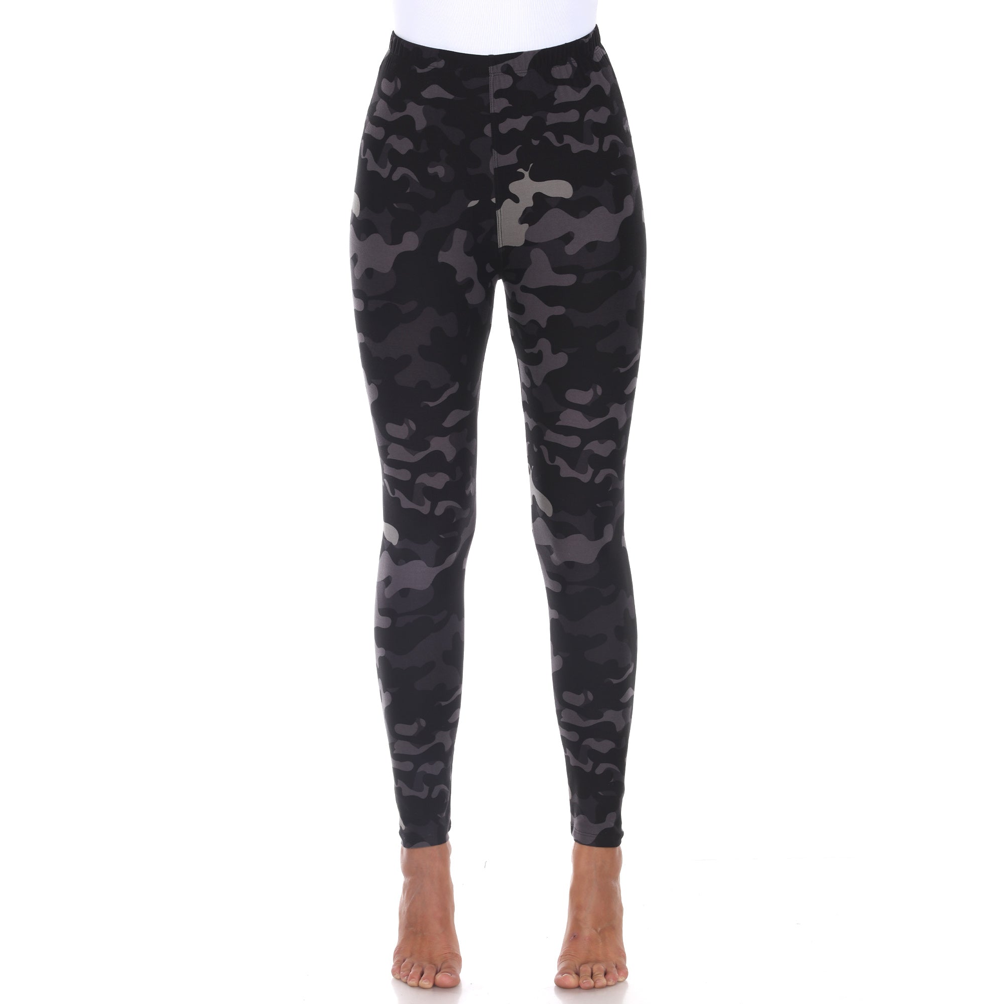  White Mark Super Soft Camo Printed Leggings - one size - Bonton