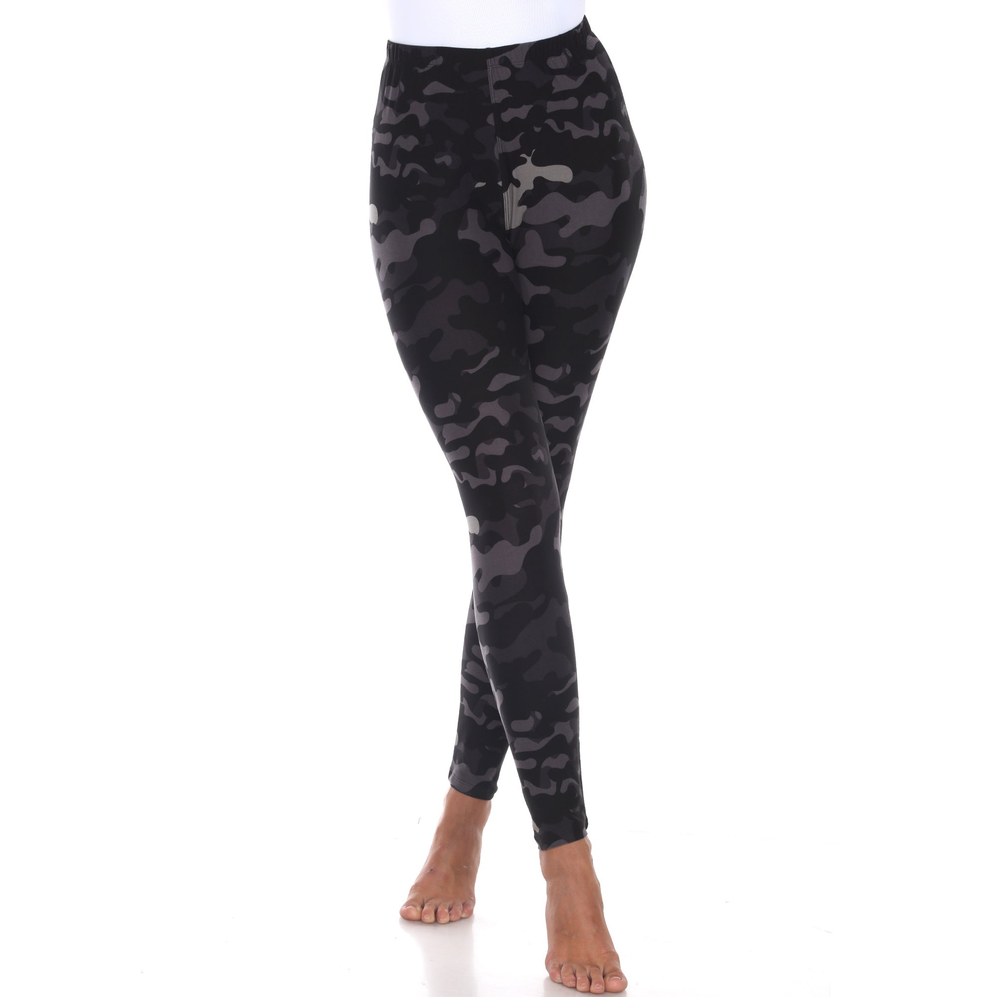  White Mark Super Soft Camo Printed Leggings - one size - Bonton