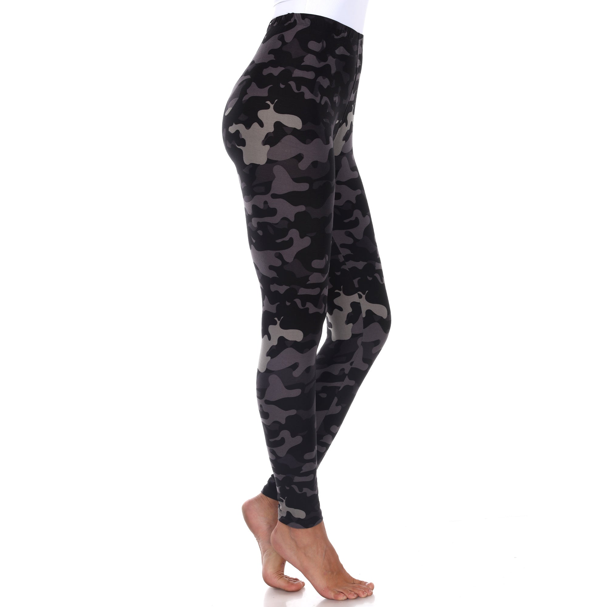  White Mark Super Soft Camo Printed Leggings - one size - Bonton