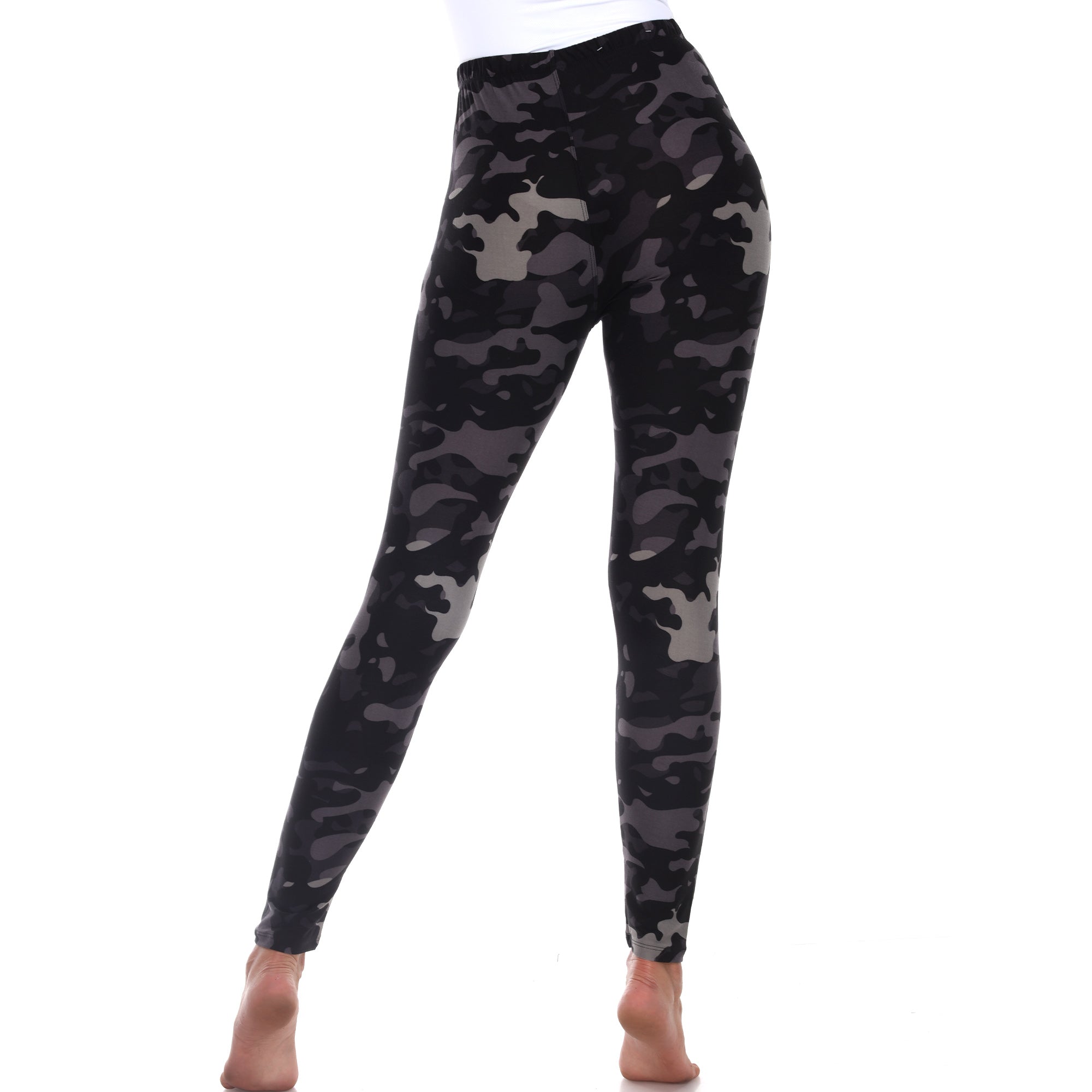  White Mark Super Soft Camo Printed Leggings - one size - Bonton