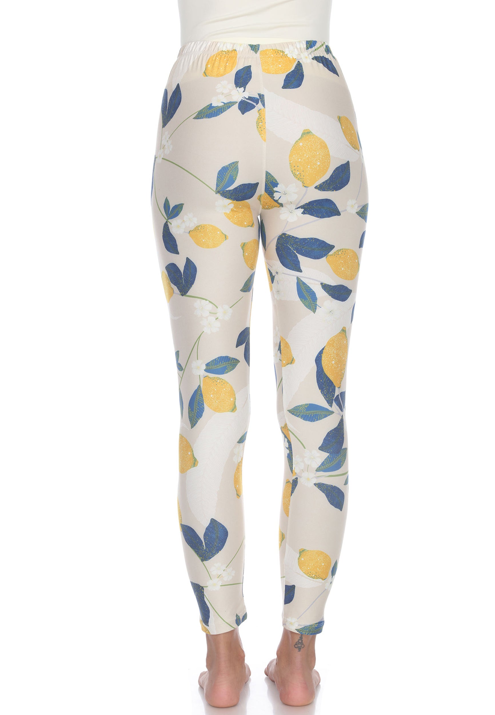  White Mark Super Soft Tropical Printed Leggings - one size - Bonton