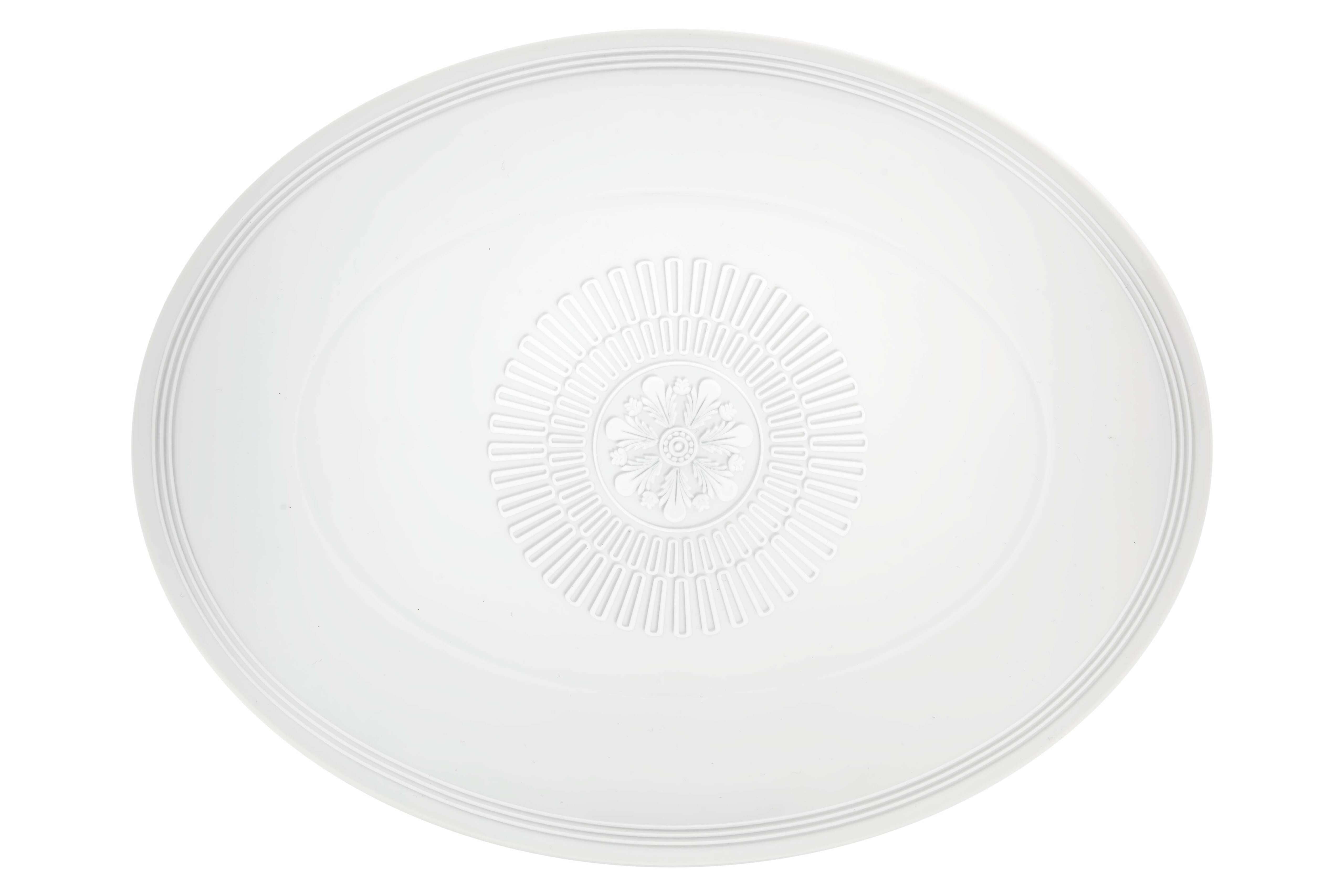  Vista Alegre Ornament Large Oval Platter - White - Bonton