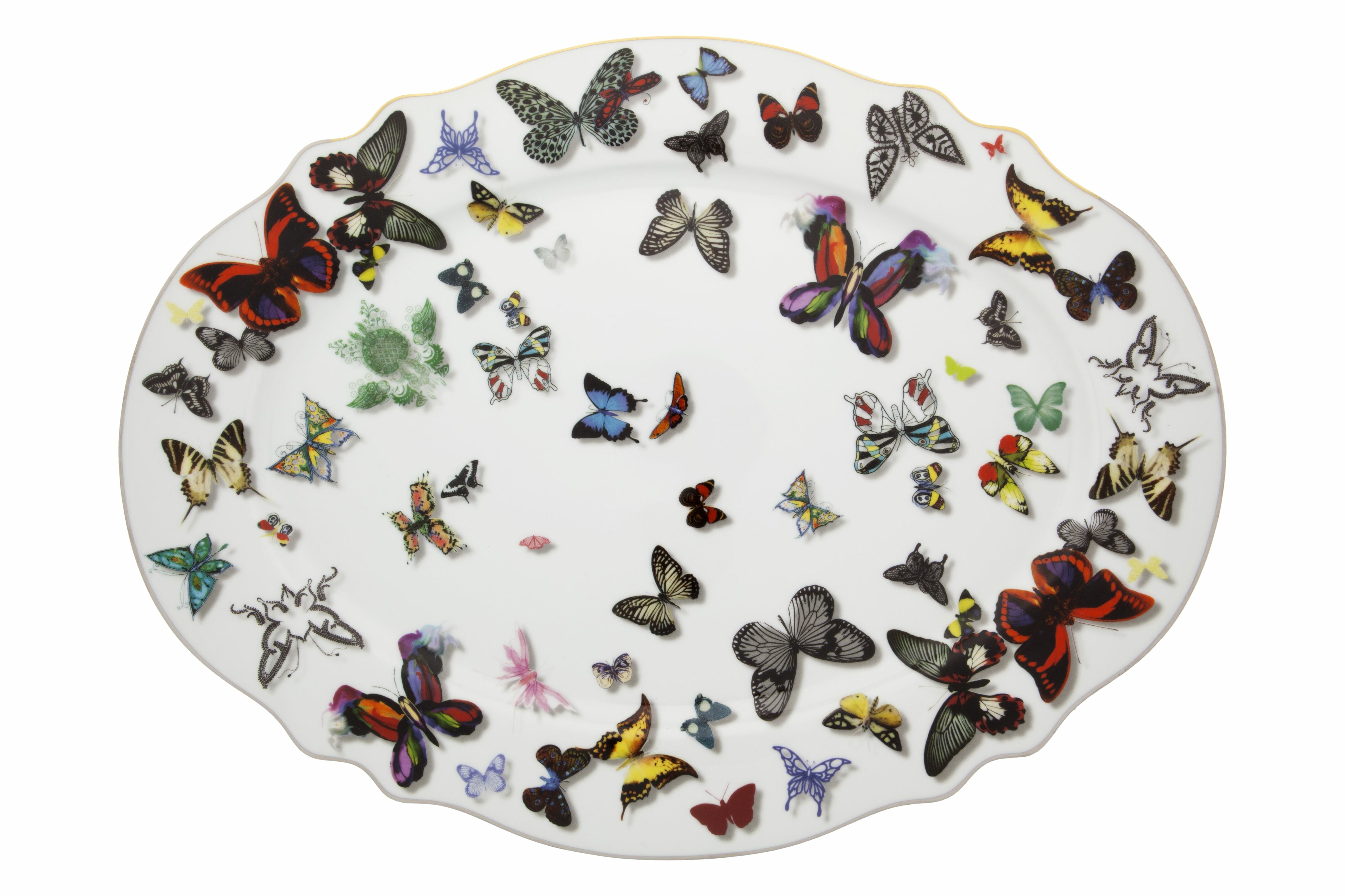  Christian Lacroix by Vista Alegre Butterfly Parade Large Platter - Multi - Bonton