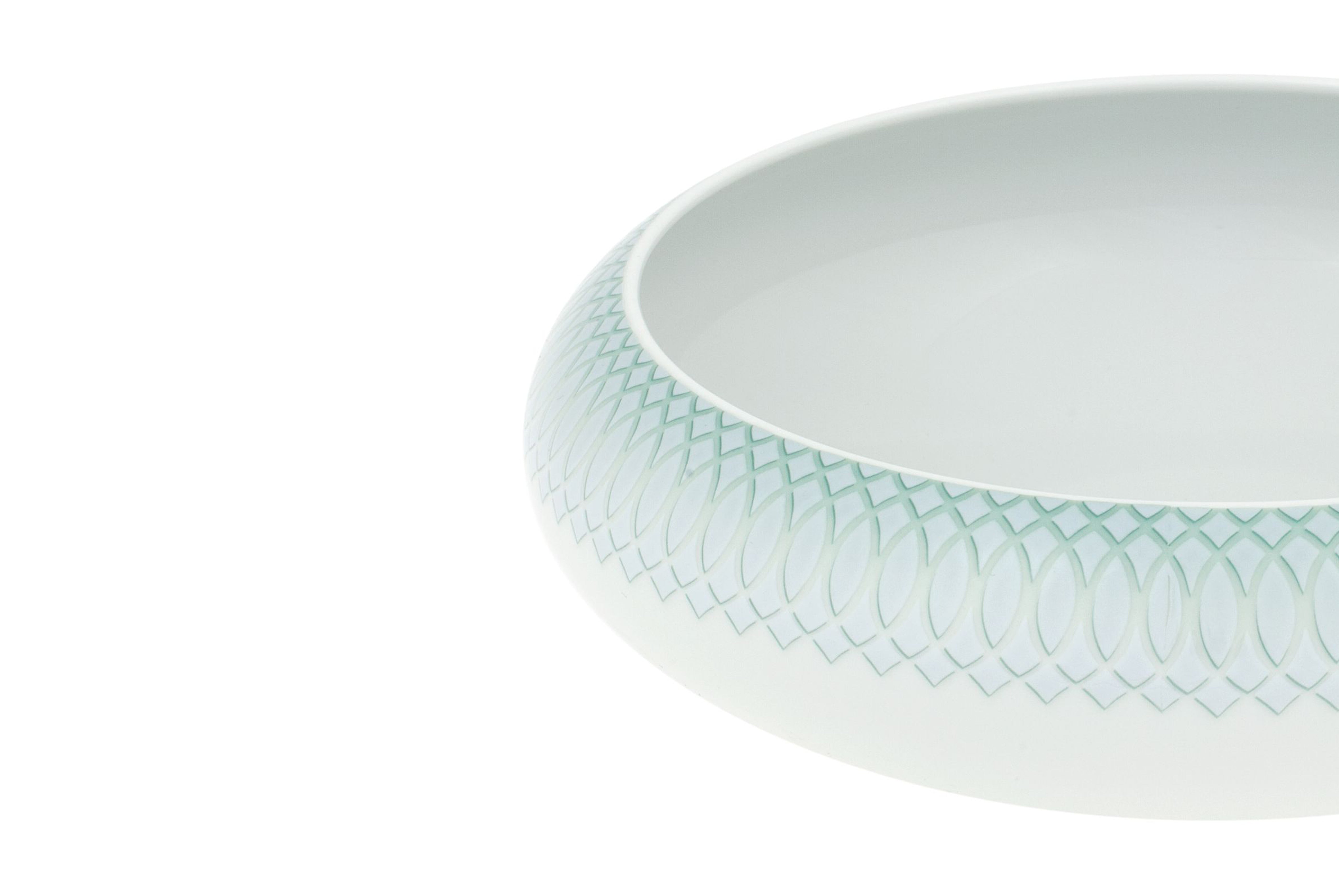  Vista Alegre Venezia Small Salad Bowl - Aqua/White - Bonton