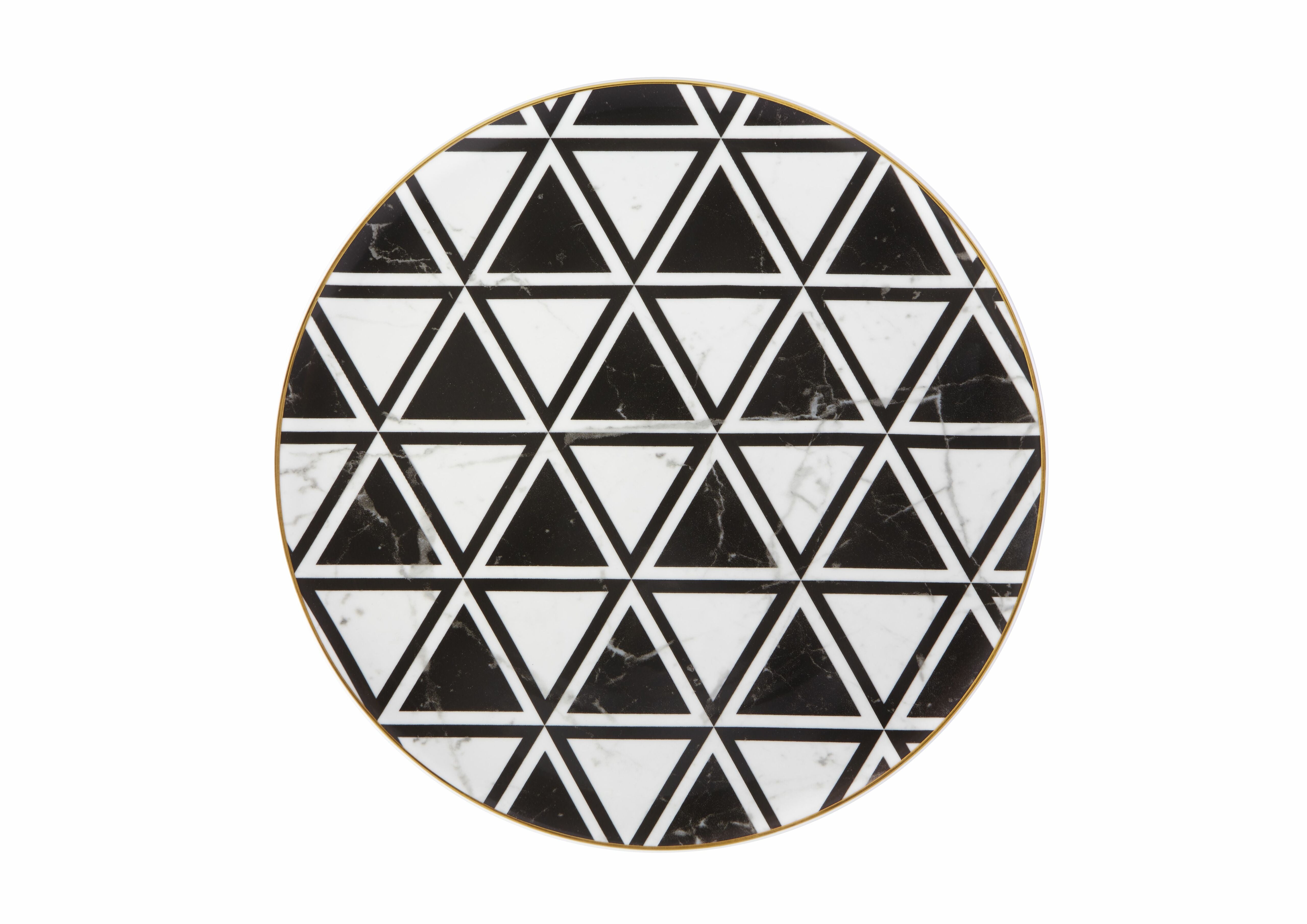  Vista Alegre Carrara Charger Plate - Black/White - Bonton