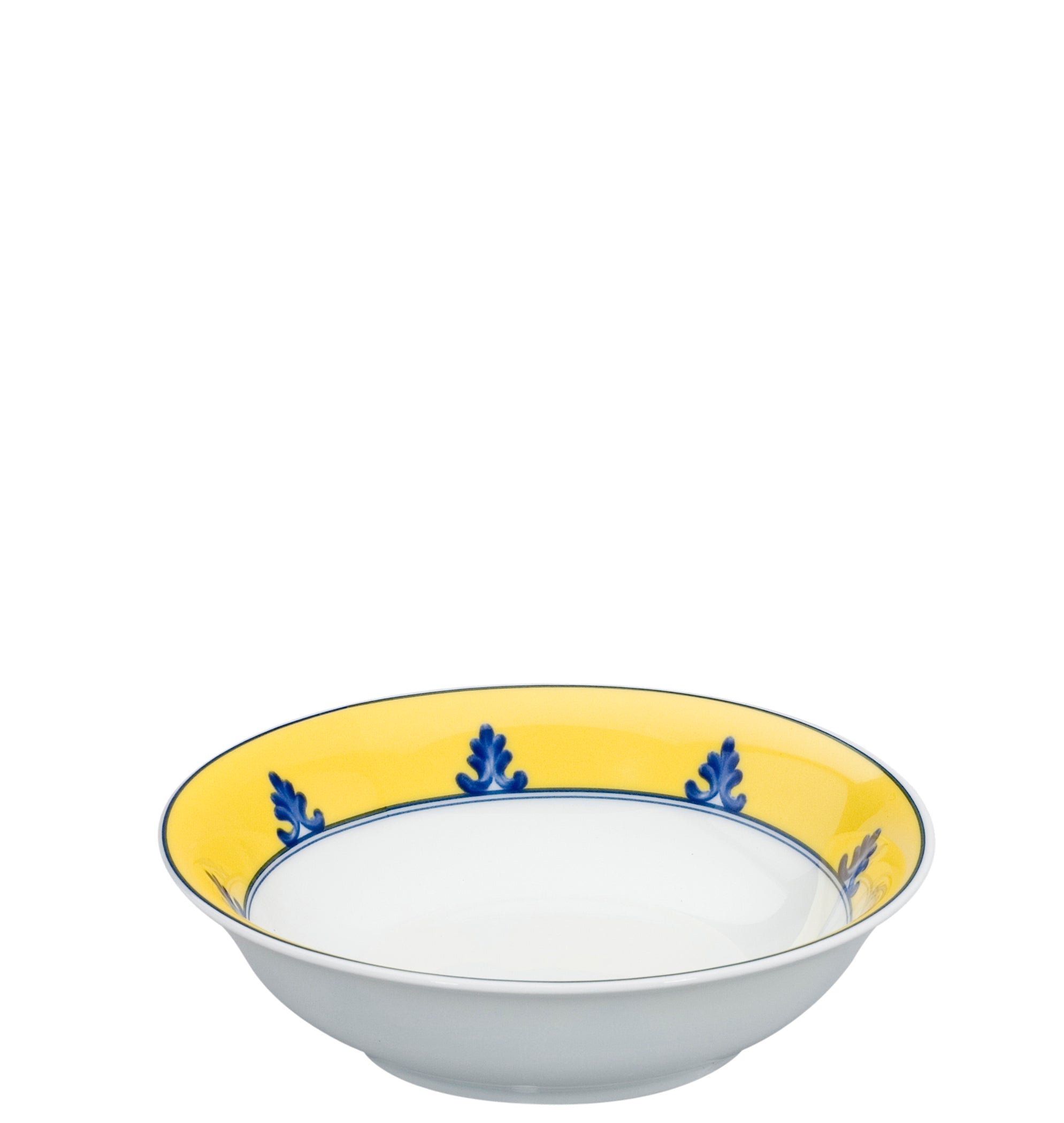  Vista Alegre Castelo Branco Fruit Saucers Set of 4 - Blue/White/Yellow - Bonton