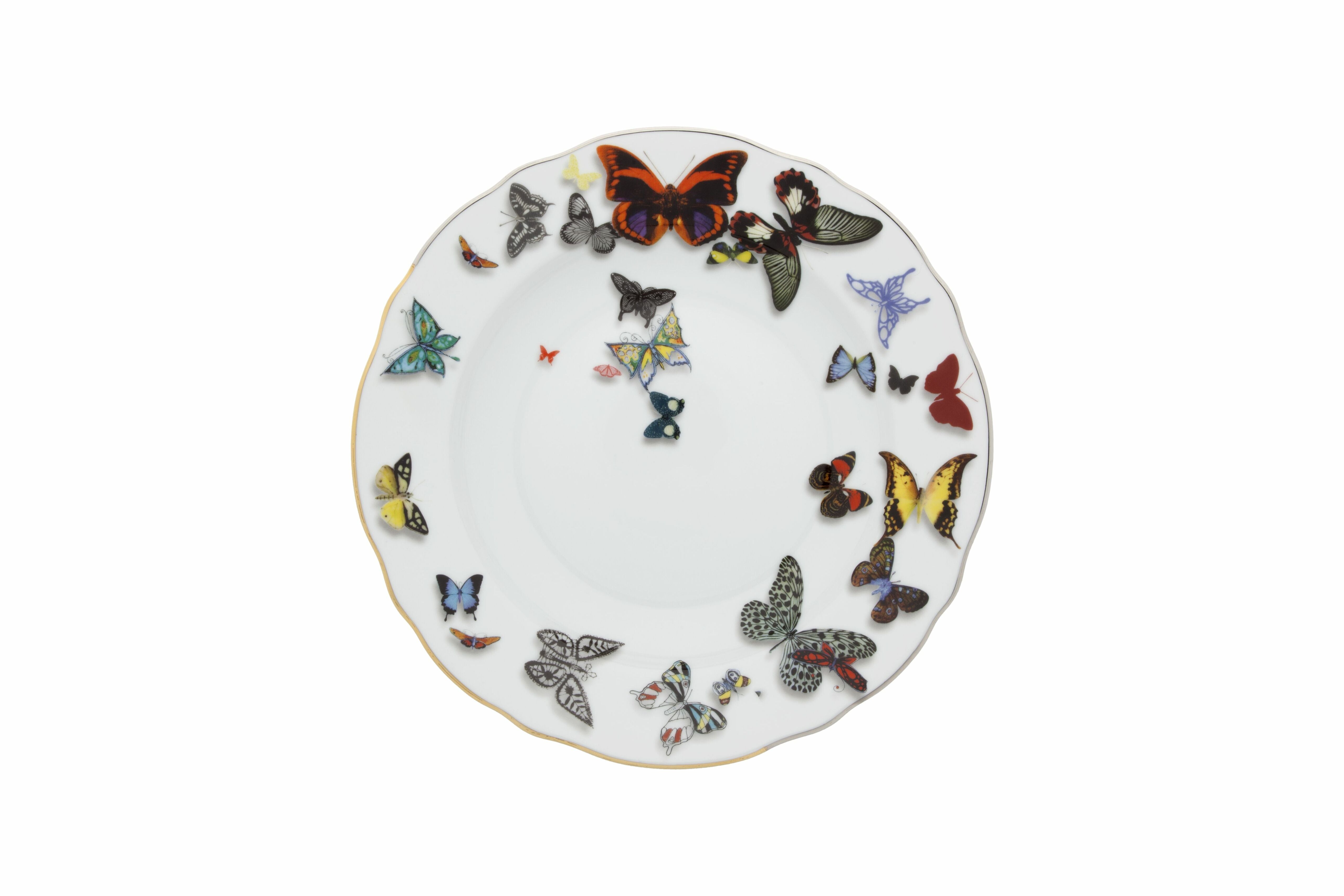  Christian Lacroix by Vista Alegre Butterfly Parade Soup Plates Set of 4 - Multi - Bonton