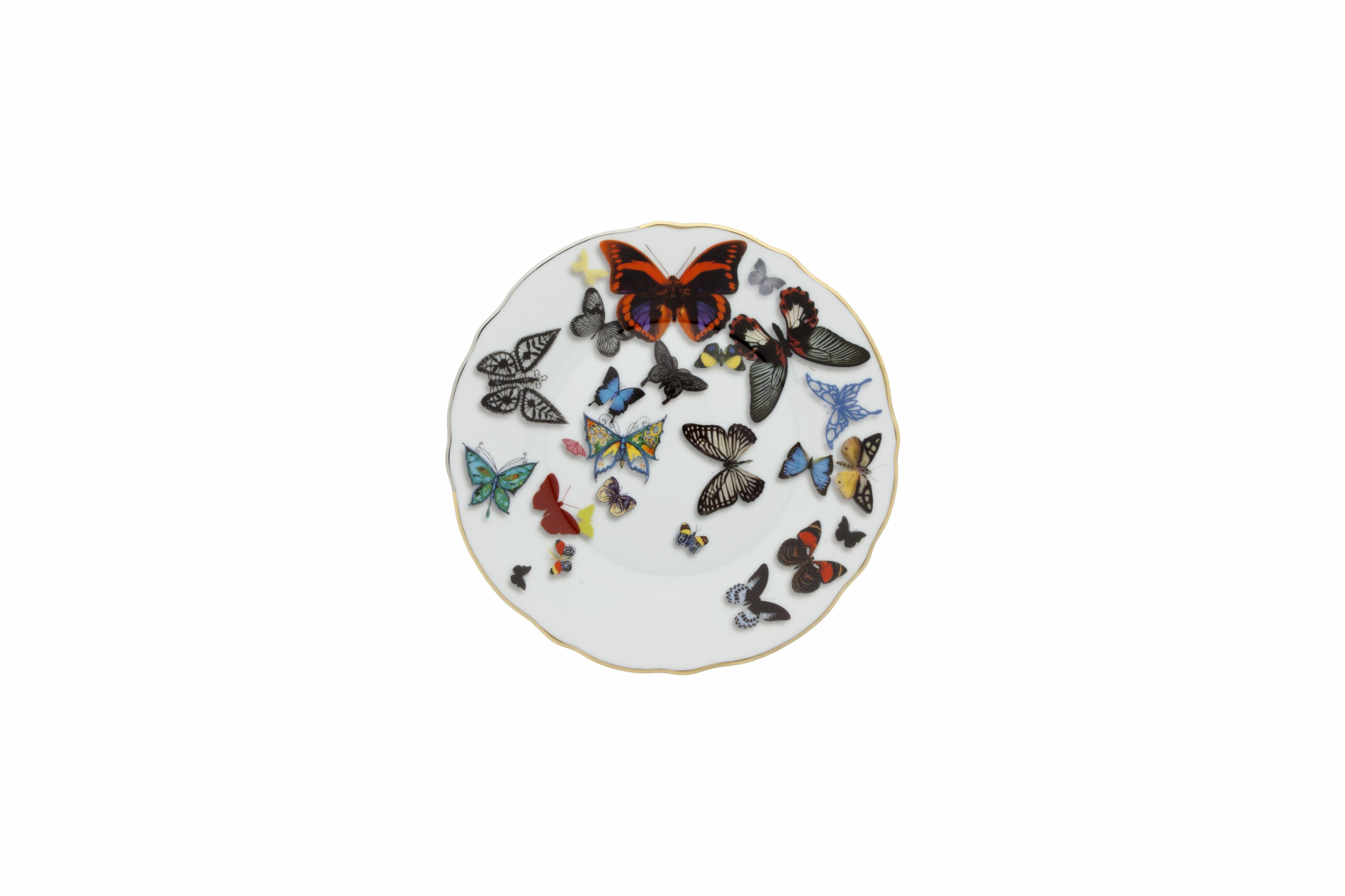  Christian Lacroix by Vista Alegre Butterfly Parade Bread & Butter Plates Set of 4 - Multi - Bonton