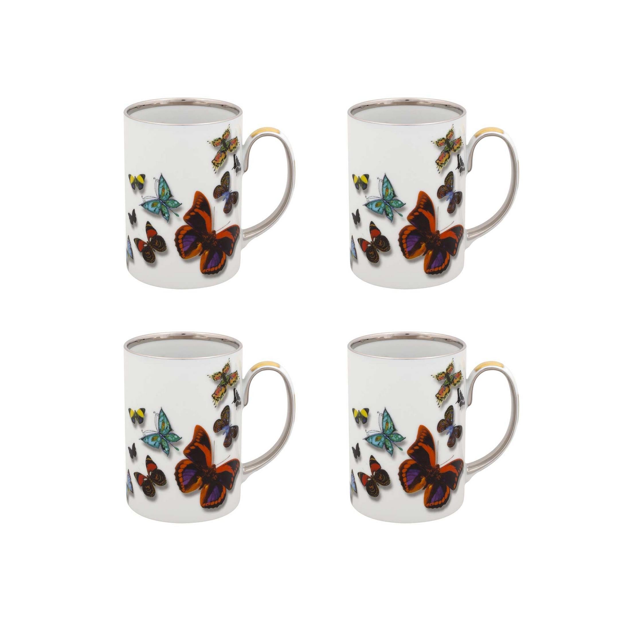  Christian Lacroix by Vista Alegre Butterfly Parade Mugs Set of 4 - Multi - Bonton