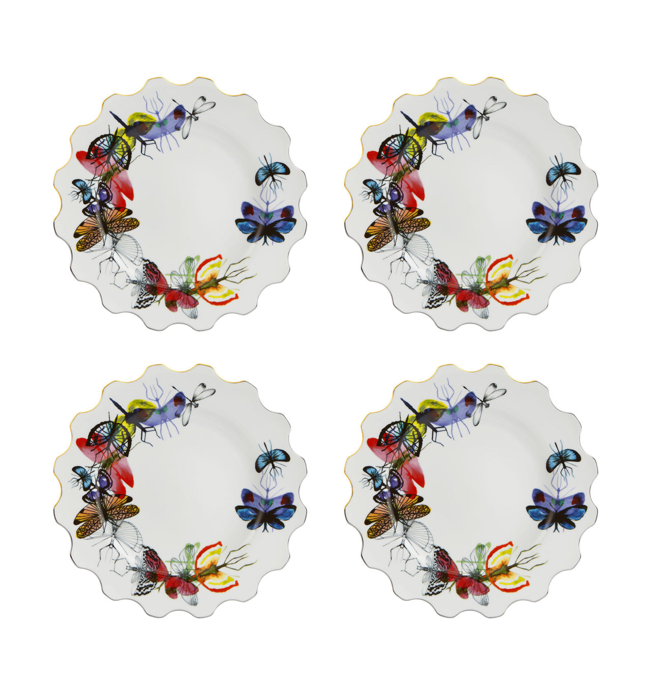  Christian Lacroix by Vista Alegre Caribe Dinner Plates Set of 4 - Multi - Bonton