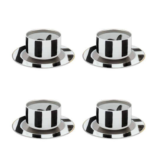 Sol Y Sombra Tea Cups & Saucers Set of 4