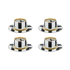 Sol Y Sombra Coffee Cups & Saucers Set of 4