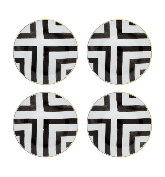 Sol Y Sombra Dessert Plates Set of 4