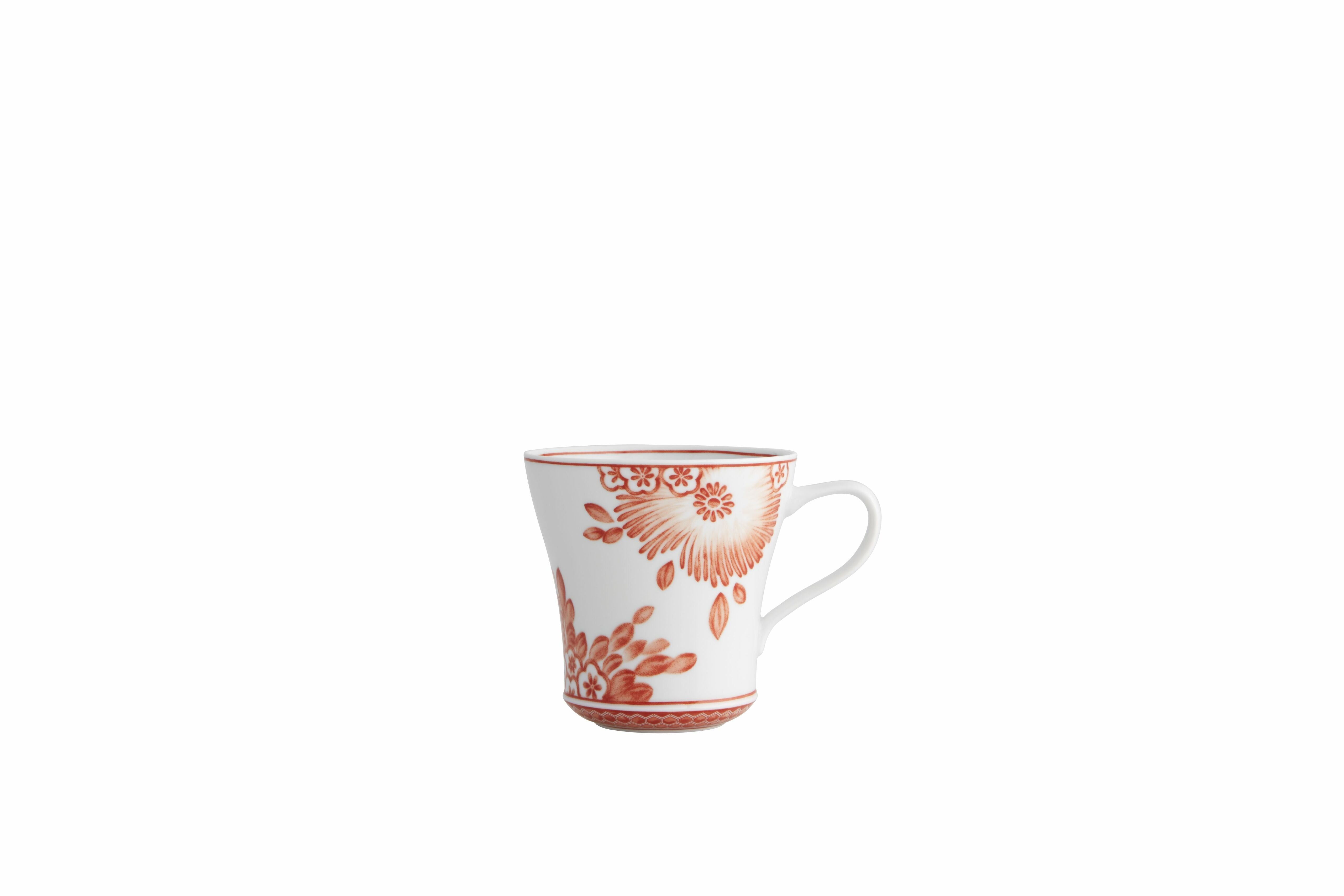  Vista Alegre Coralina Mugs Set of 4 - White/Orange - Bonton