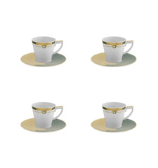 Emerald Espresso Cups & Saucers Set of 4