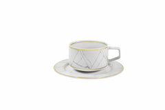 Carrara Tea Cups & Saucers Set of 4