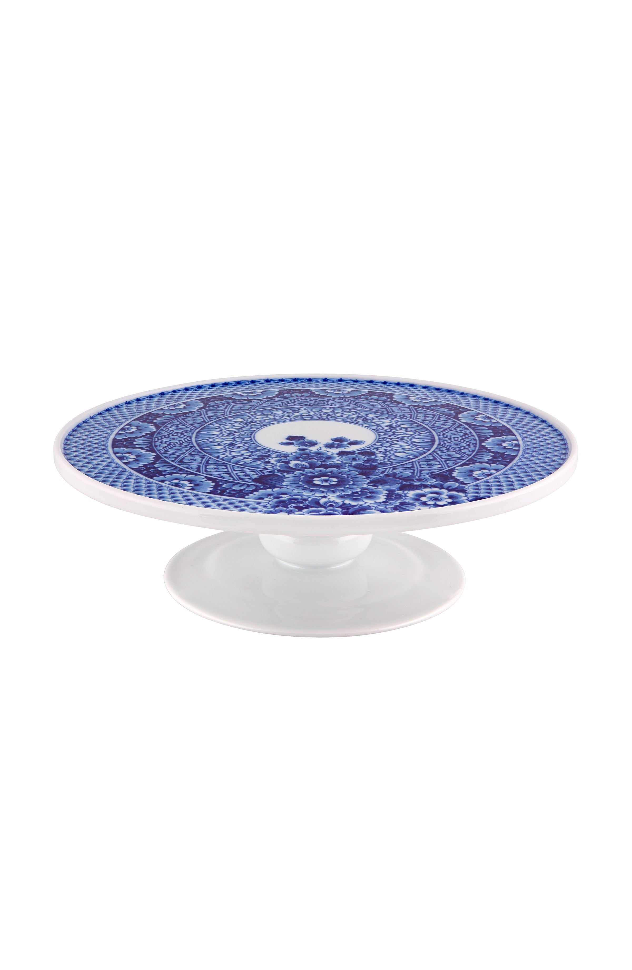  Vista Alegre Blue Ming Cake Stand - Blue/White - Bonton