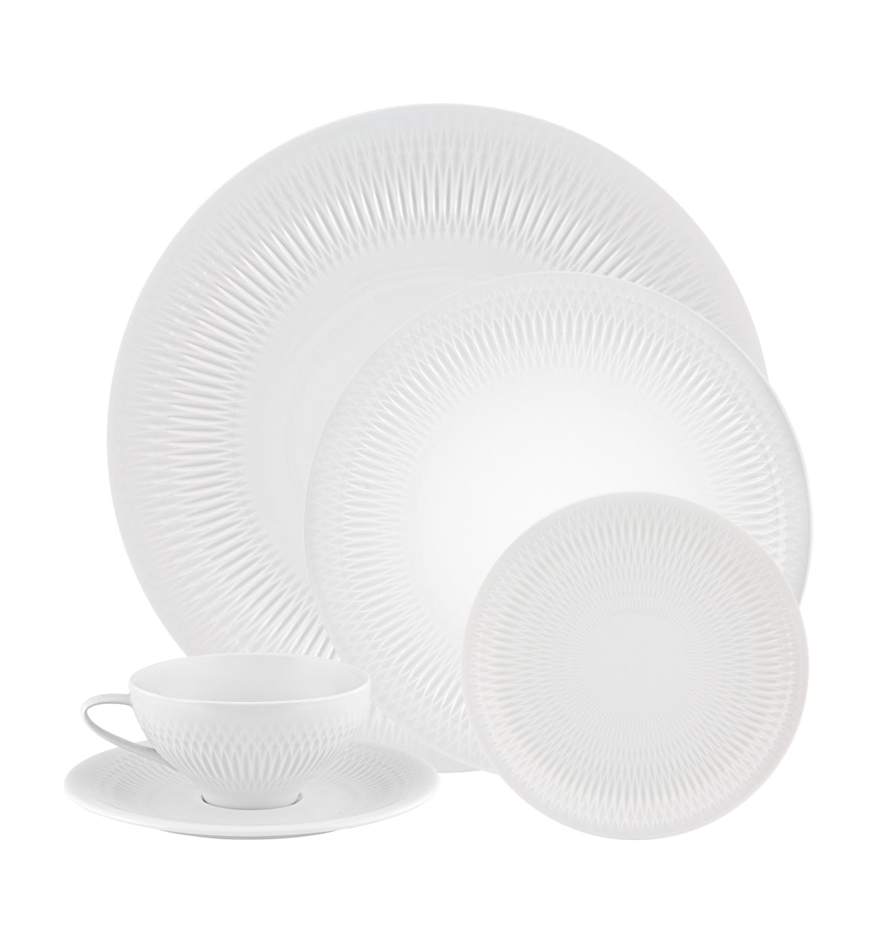  Vista Alegre Utopia 5 Piece Place Setting - White - Bonton