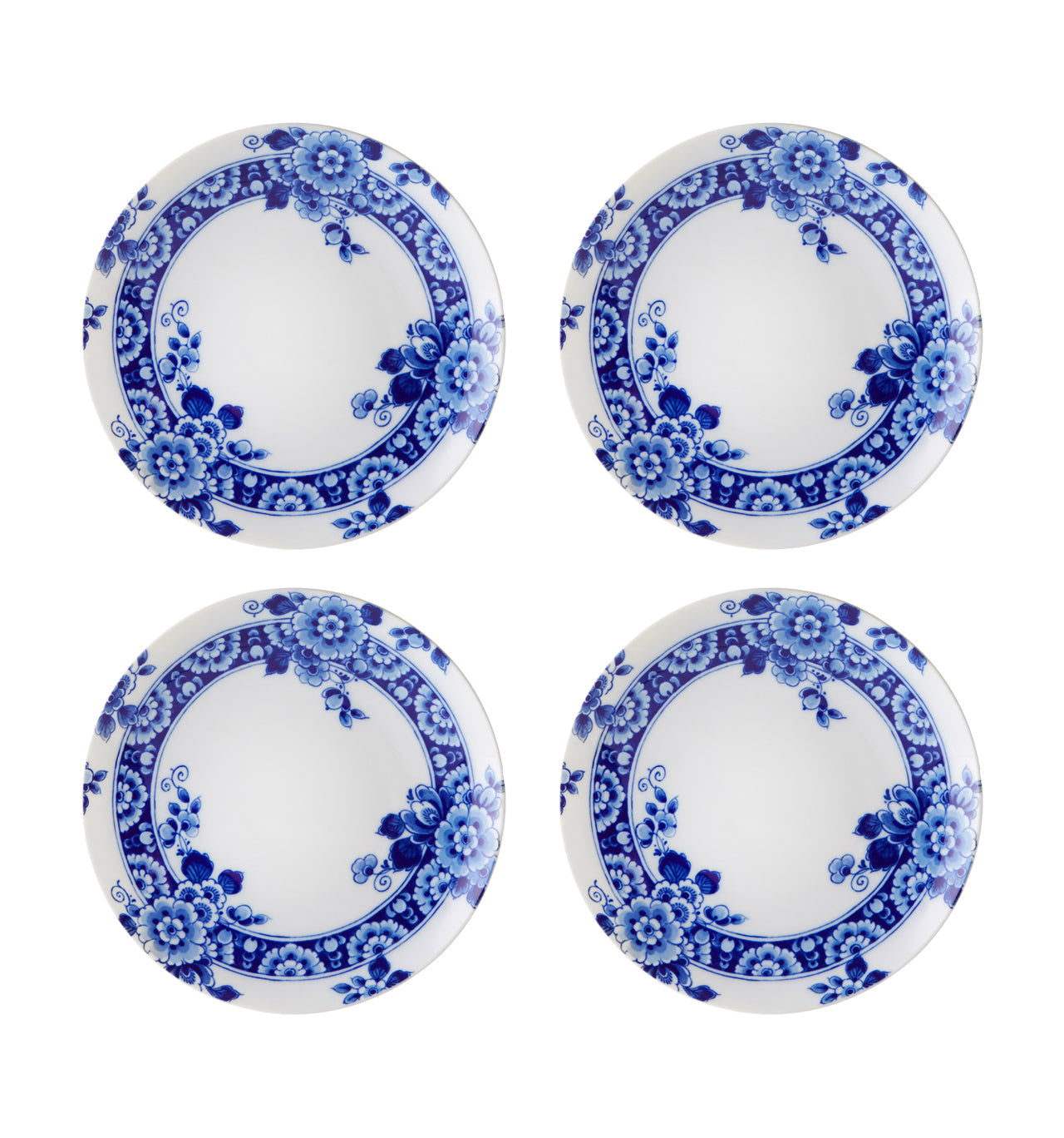  Vista Alegre Blue Ming Dessert Plates Set of 4 - Blue/White - Bonton