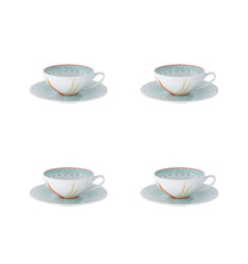 Fiji Tea Cups & Saucers Set of 4