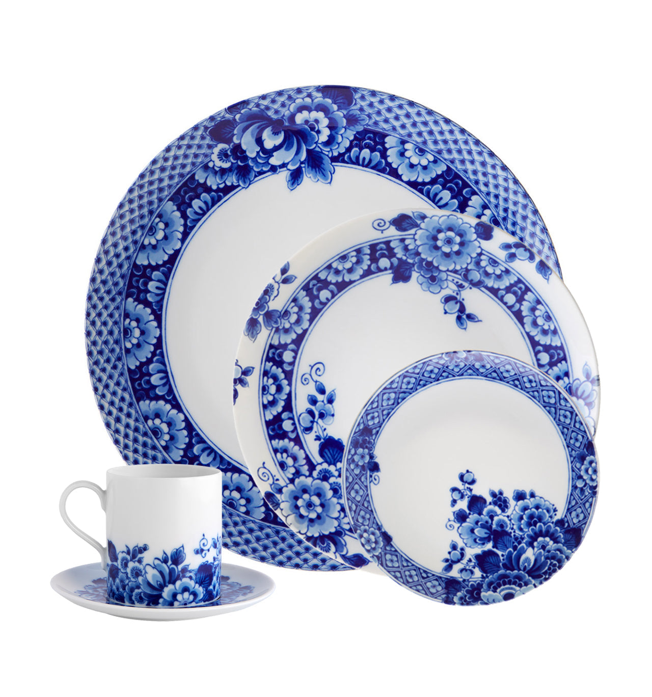  Vista Alegre Blue Ming 5 Piece Place Setting - Blue/White - Bonton