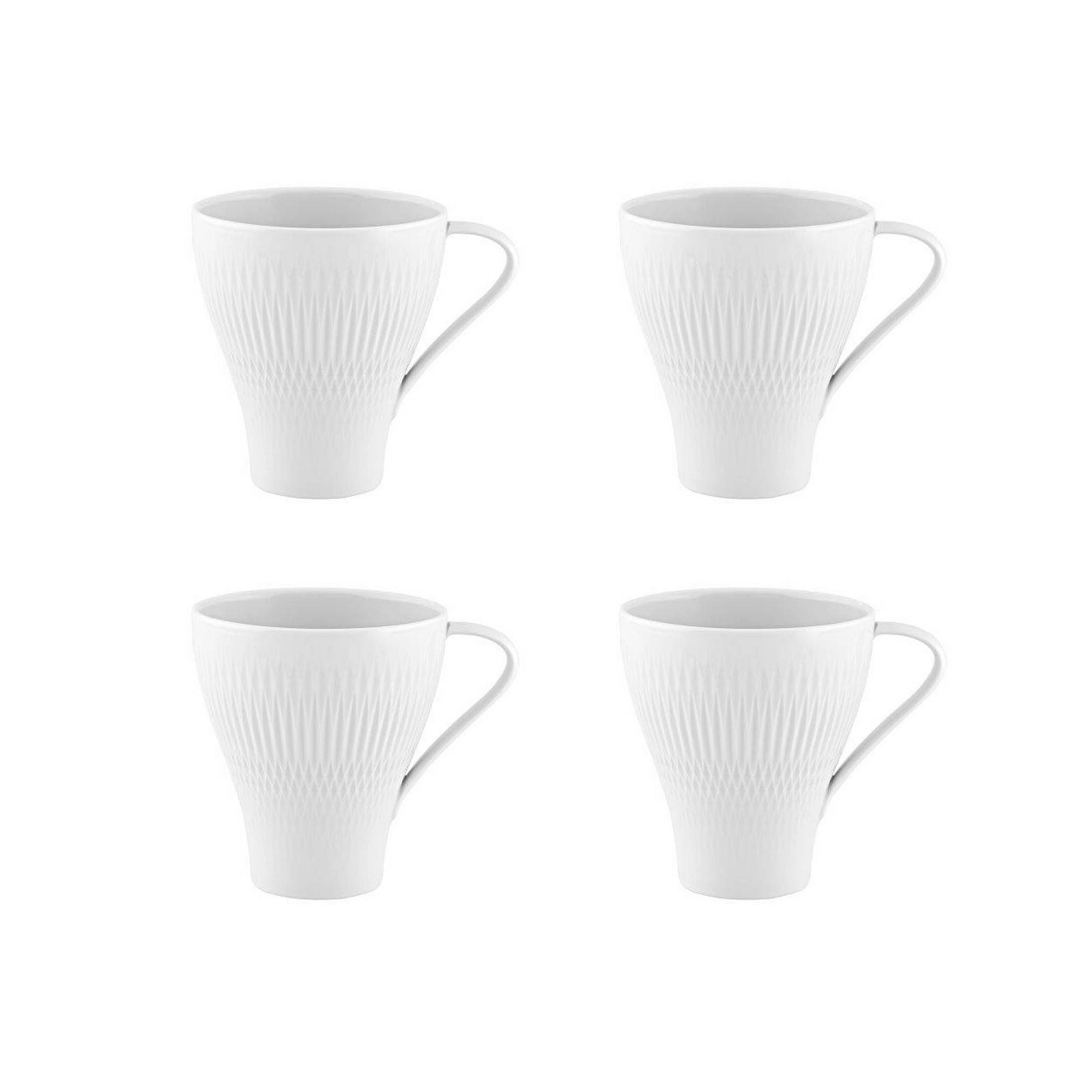  Vista Alegre Utopia Mugs Set of 4 - White - Bonton