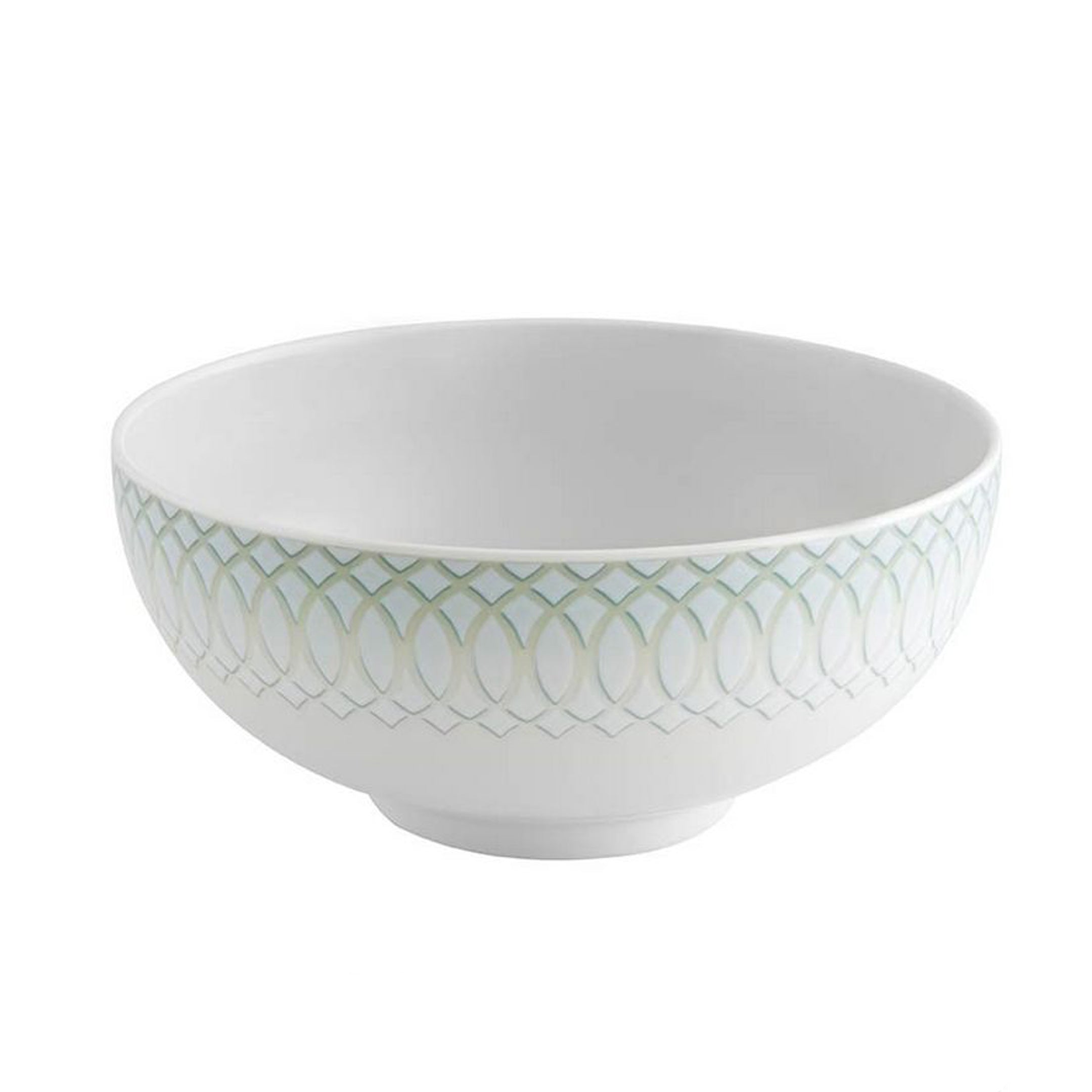  Vista Alegre Venezia Soup Bowls Set of 4 - Aqua/White - Bonton