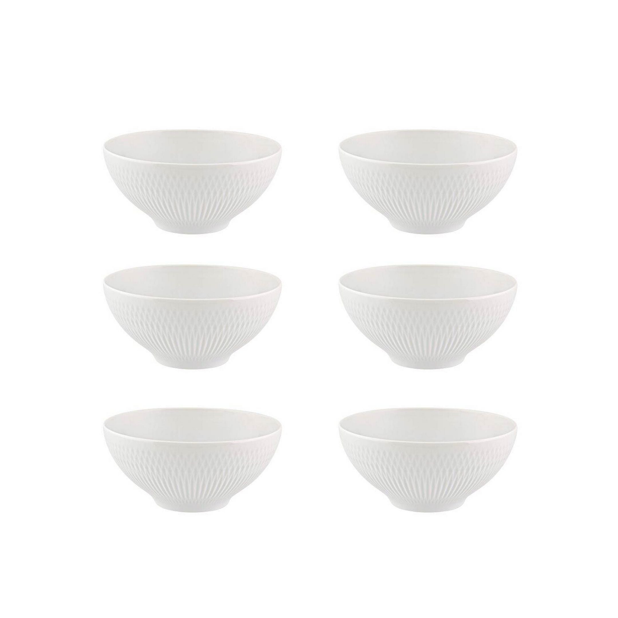  Vista Alegre Utopia Cereal Bowls Set of 6 - White - Bonton