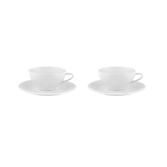 Utopia Tea Cups & Saucers Set of 2