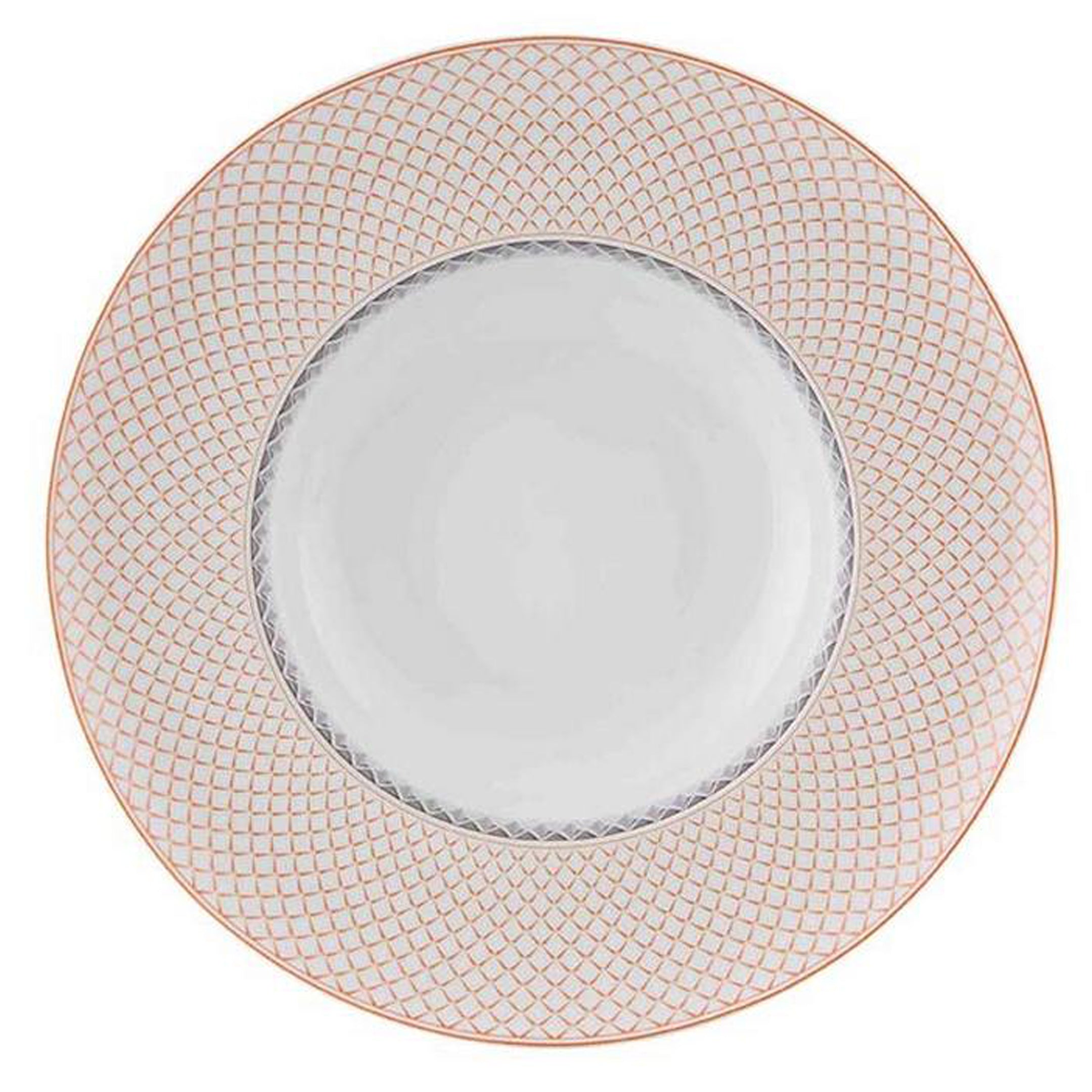  Vista Alegre Maya Soup Plates Set of 4 - Orange/White - Bonton