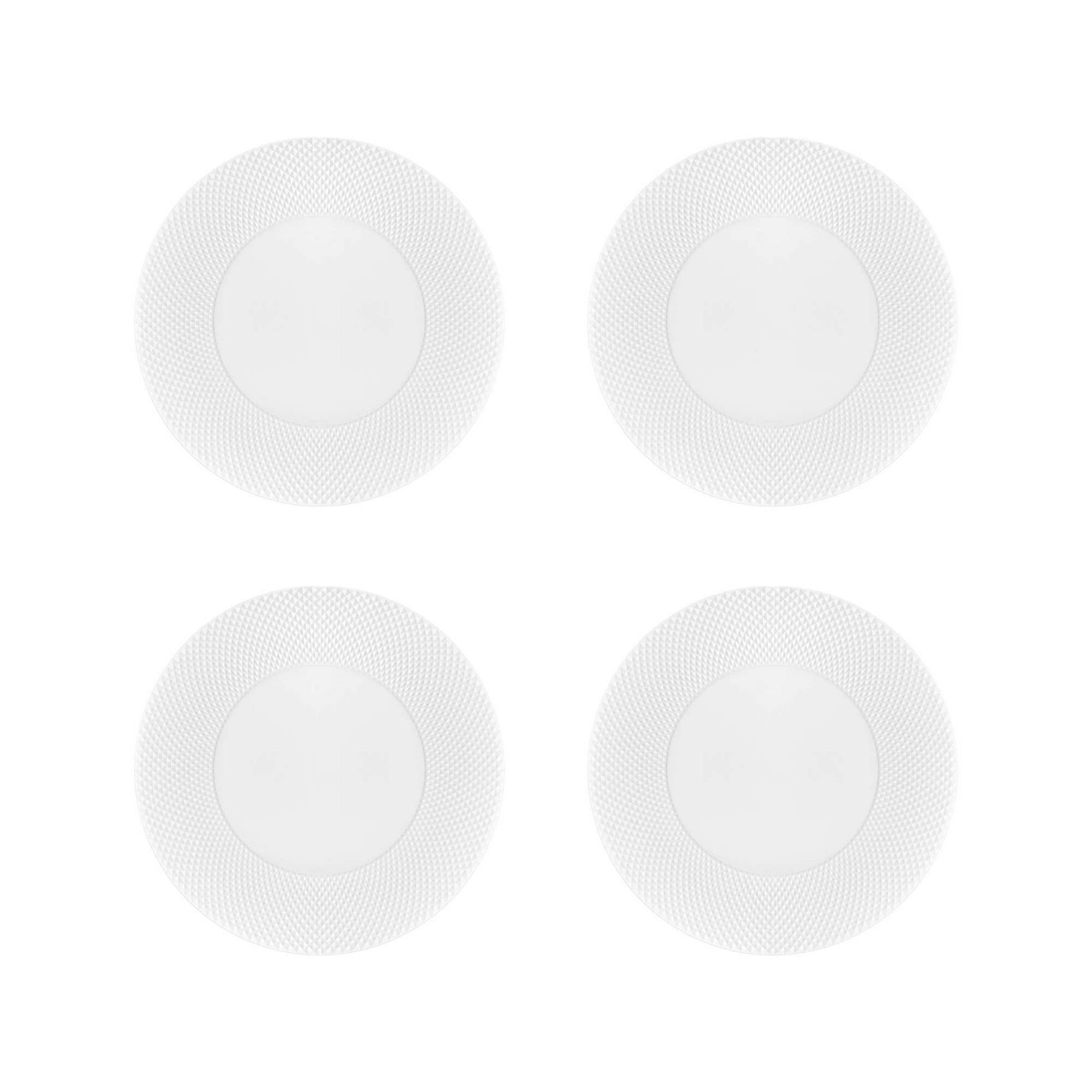  Vista Alegre Maya Charger Plates Set of 4 - White - Bonton