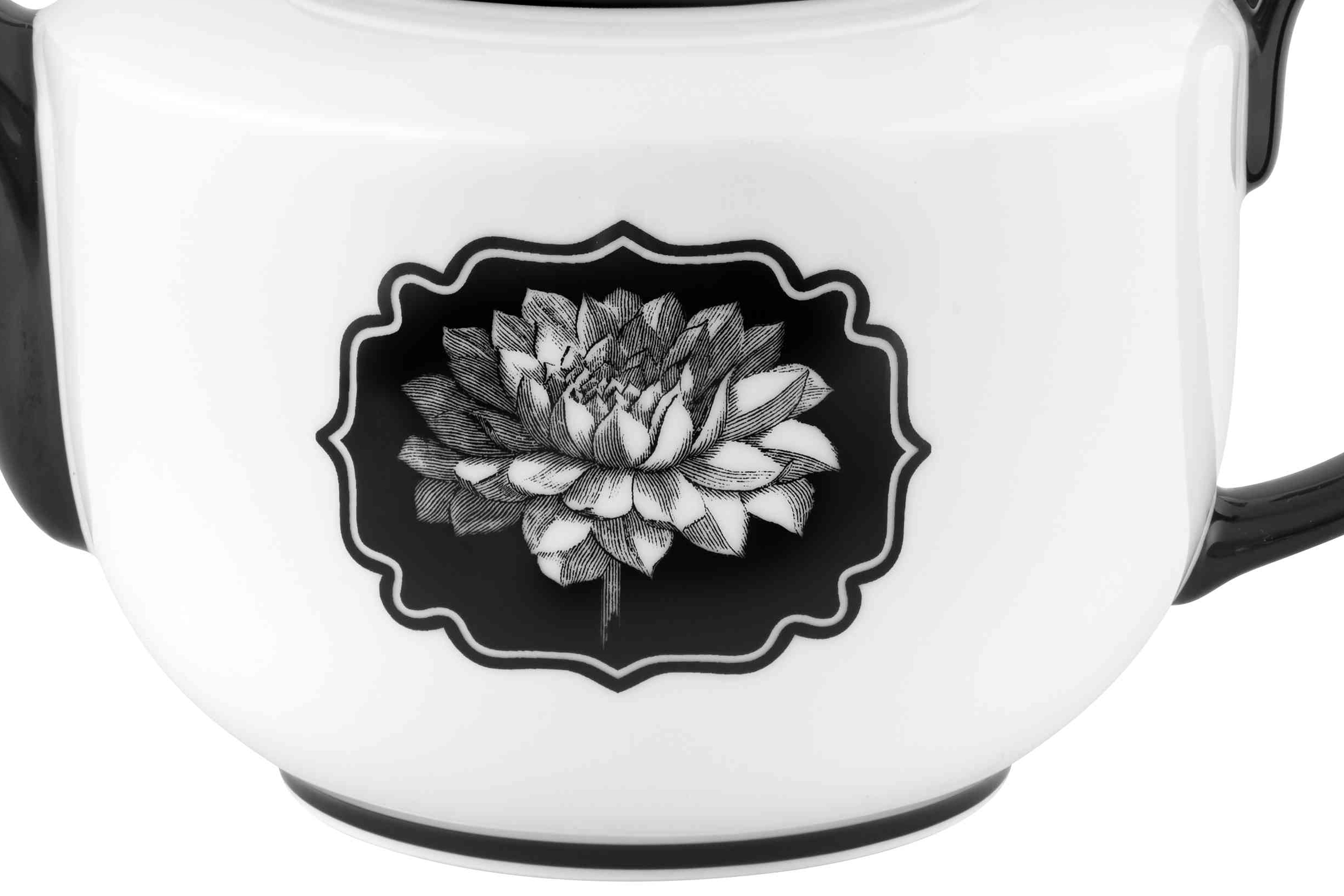  Christian Lacroix by Vista Alegre Herbariae Teapot - Black/White - Bonton