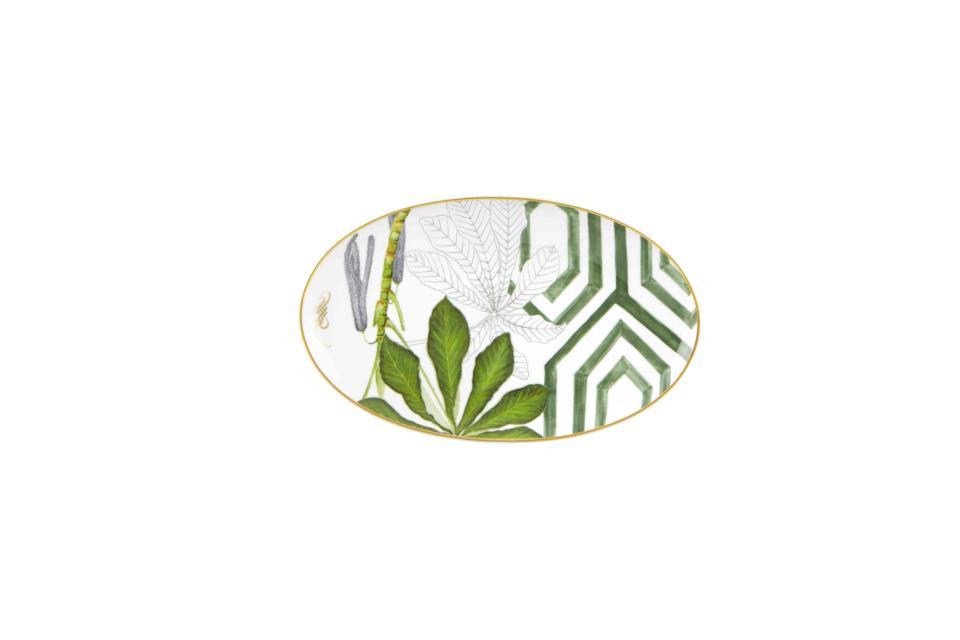  Vista Alegre Amazonia Small Oval Platters Set of 2 - Multi - Bonton