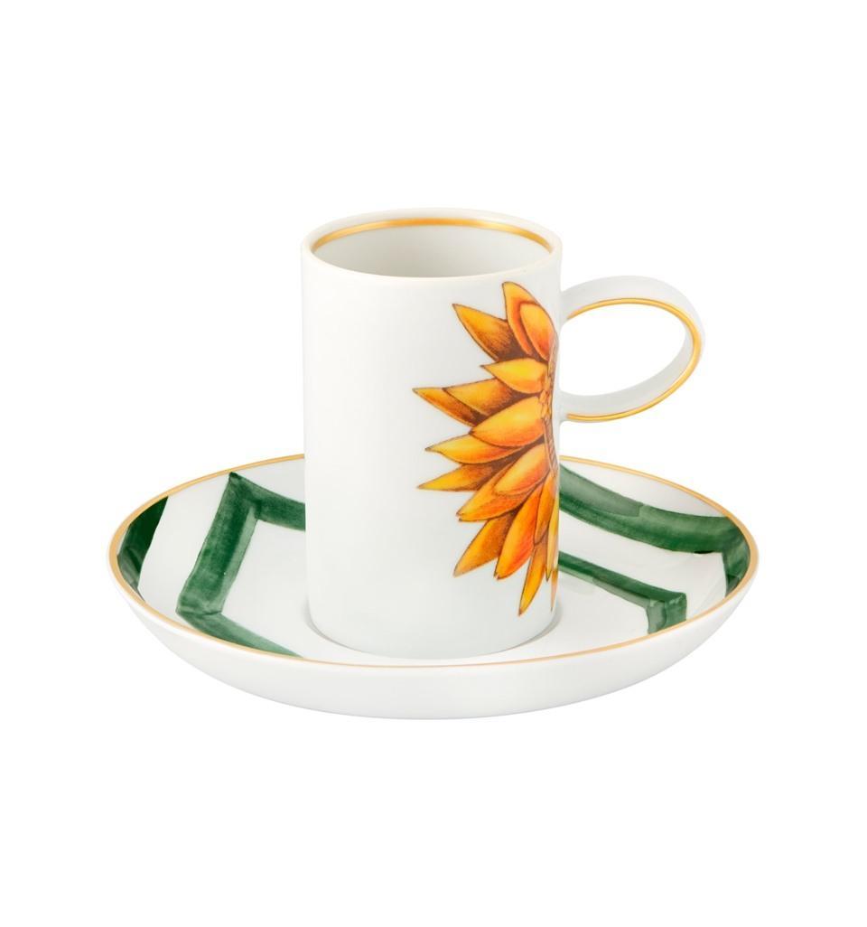  Vista Alegre Amazonia Coffee Cups & Saucers Set of 4 - Multi - Bonton