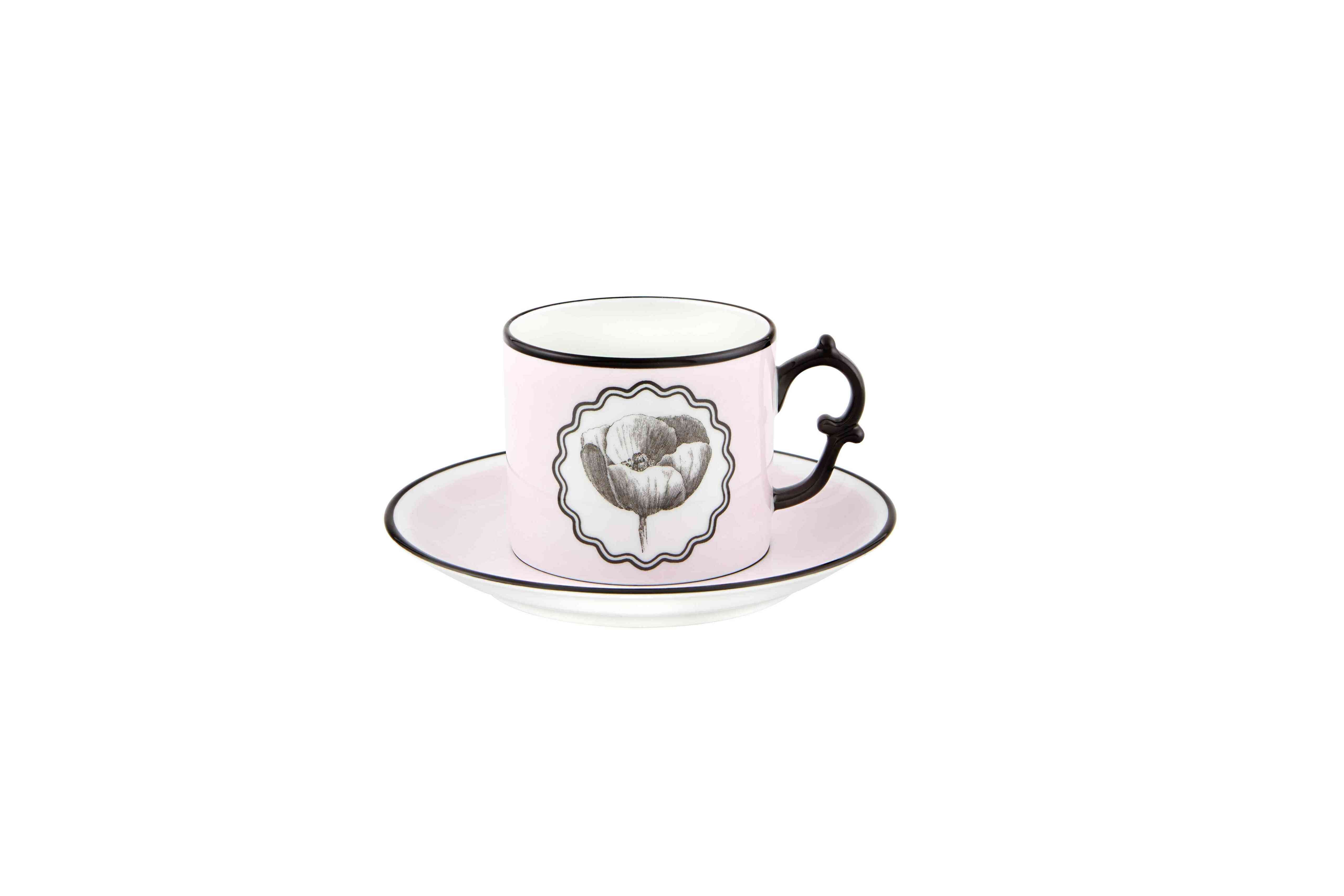  Christian Lacroix by Vista Alegre Herbariae Tea Cups & Saucers Set of 4 - Peacock - Bonton