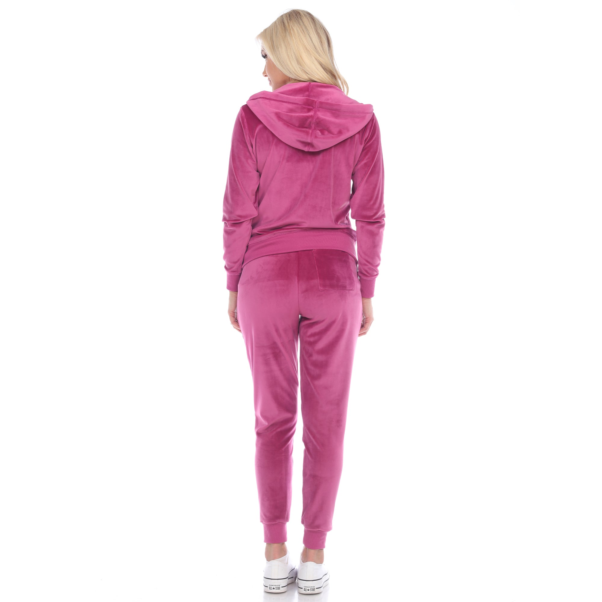  White Mark Women's 2 Piece Velour Tracksuit Set - XL - Bonton
