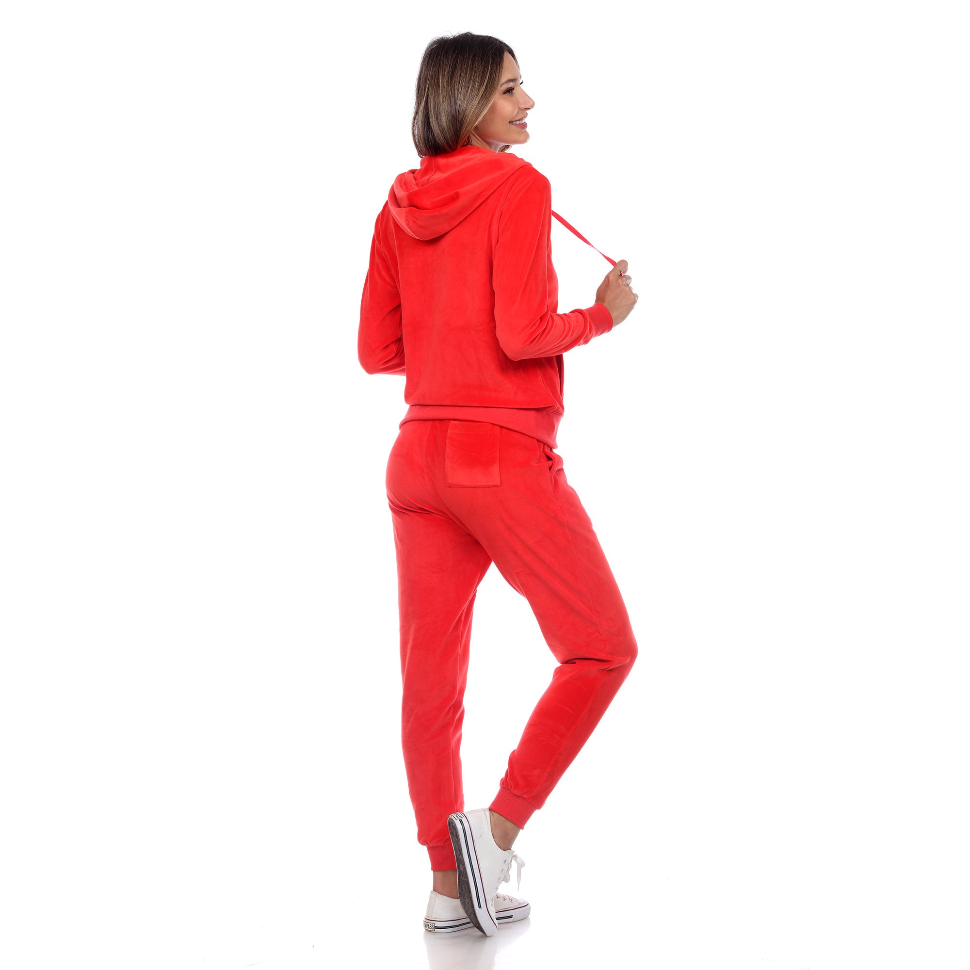  White Mark Women's 2 Piece Velour Tracksuit Set - XL - Bonton