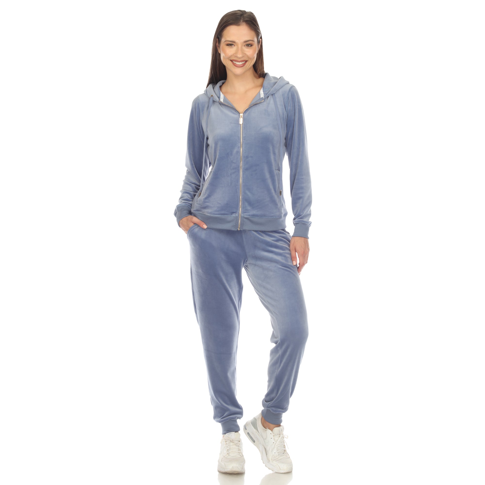  White Mark Women's 2 Piece Velour Tracksuit Set - XL - Bonton