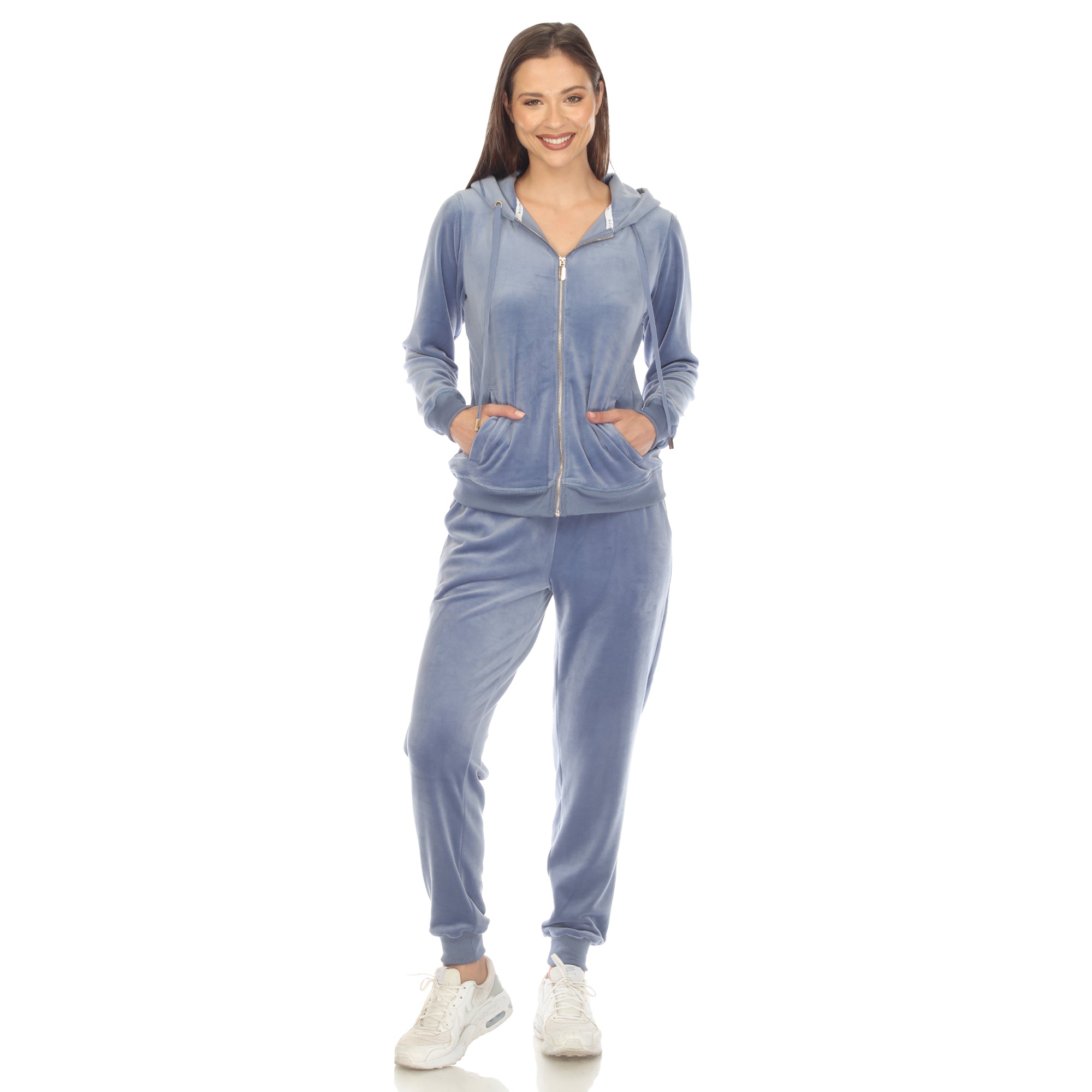  White Mark Women's 2 Piece Velour Tracksuit Set - XL - Bonton