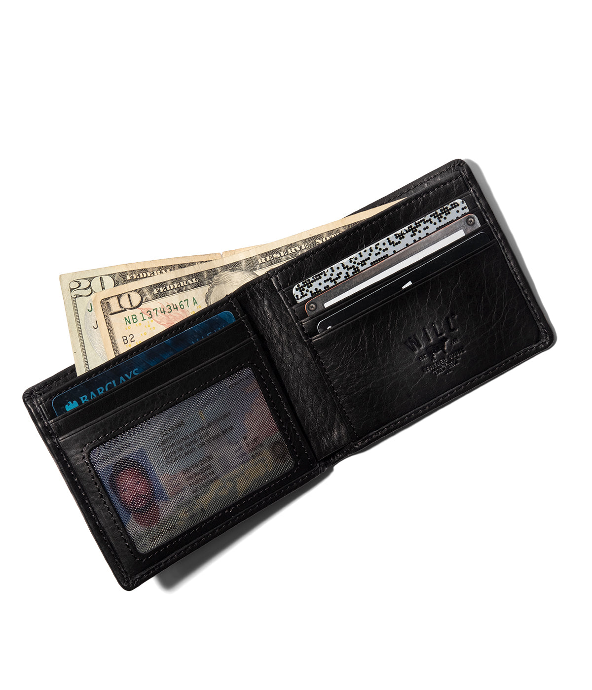  Will Leather Goods Classic Billfold - Black - Bonton