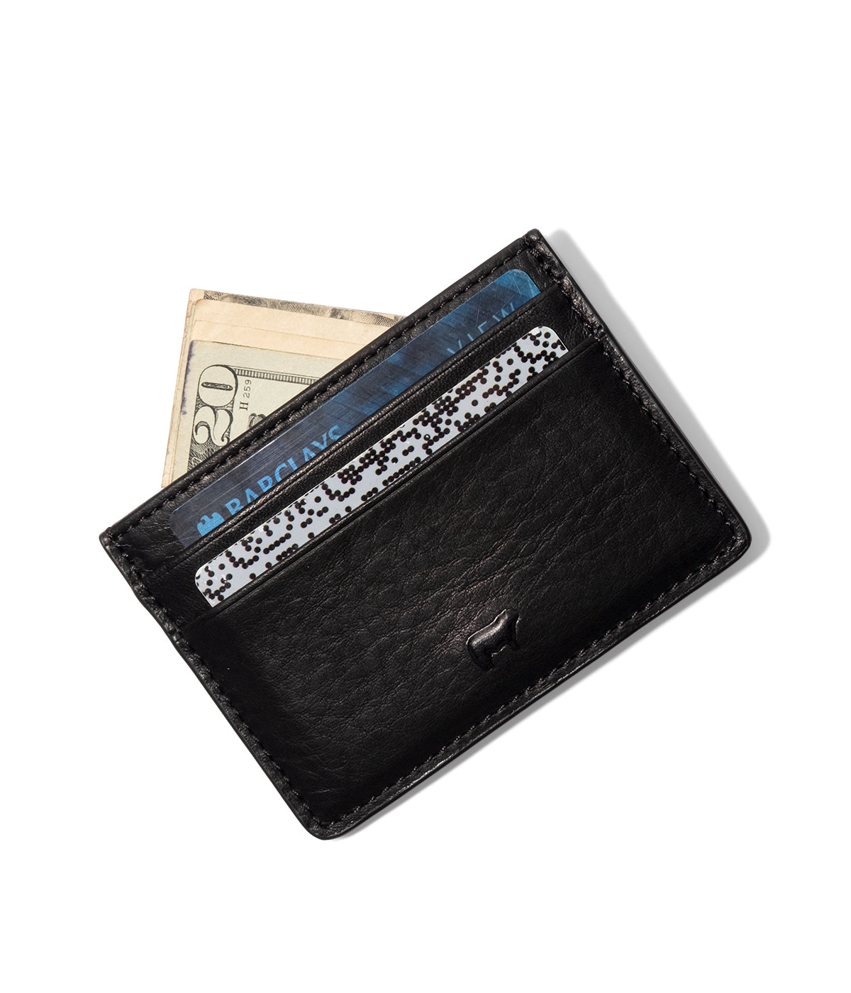  Will Leather Goods Classic Leather Card Case - Black - Bonton