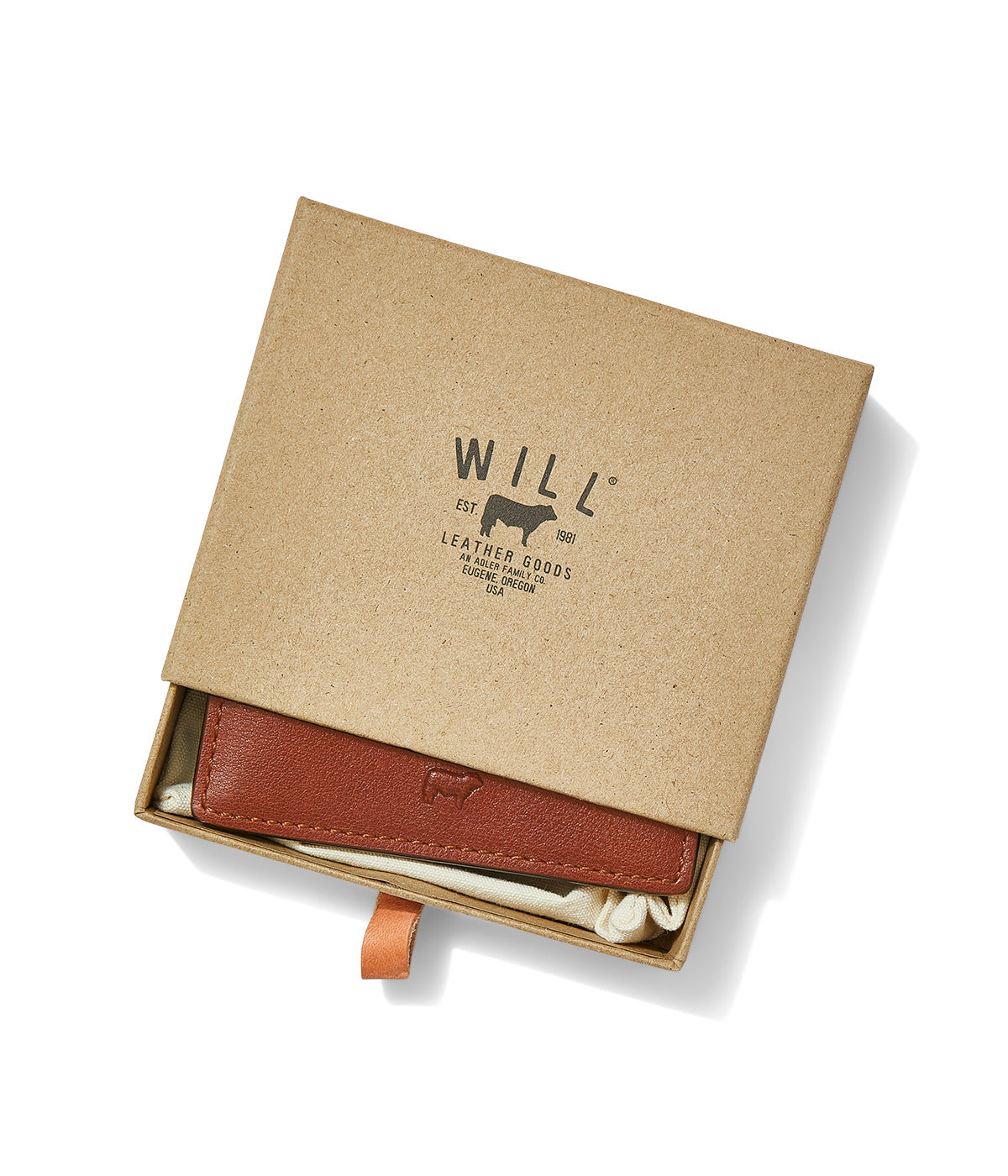  Will Leather Goods Classic Leather Card Case - Tan - Bonton