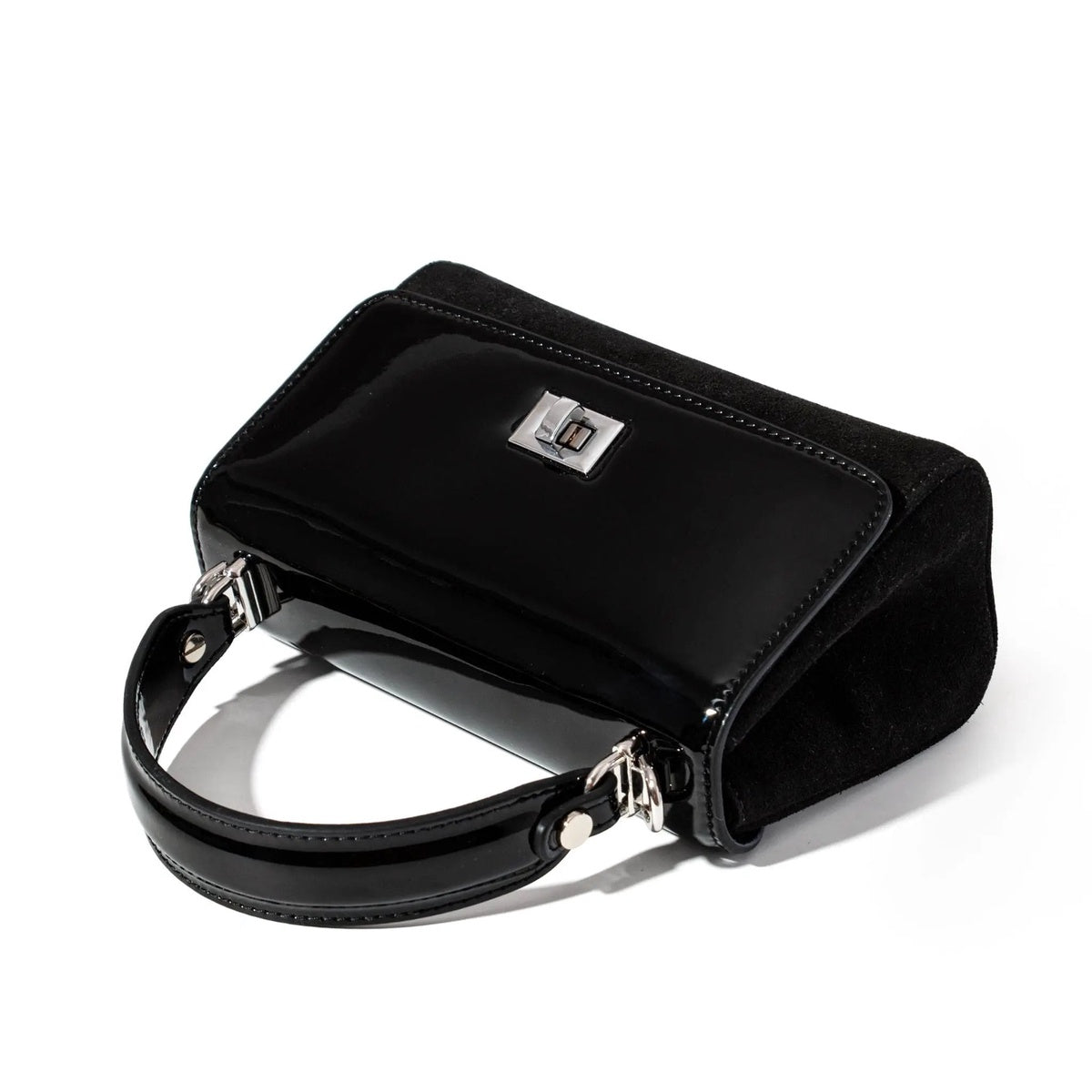  Jurgi Lili Bag - Black Patent & Suede - Black - Bonton