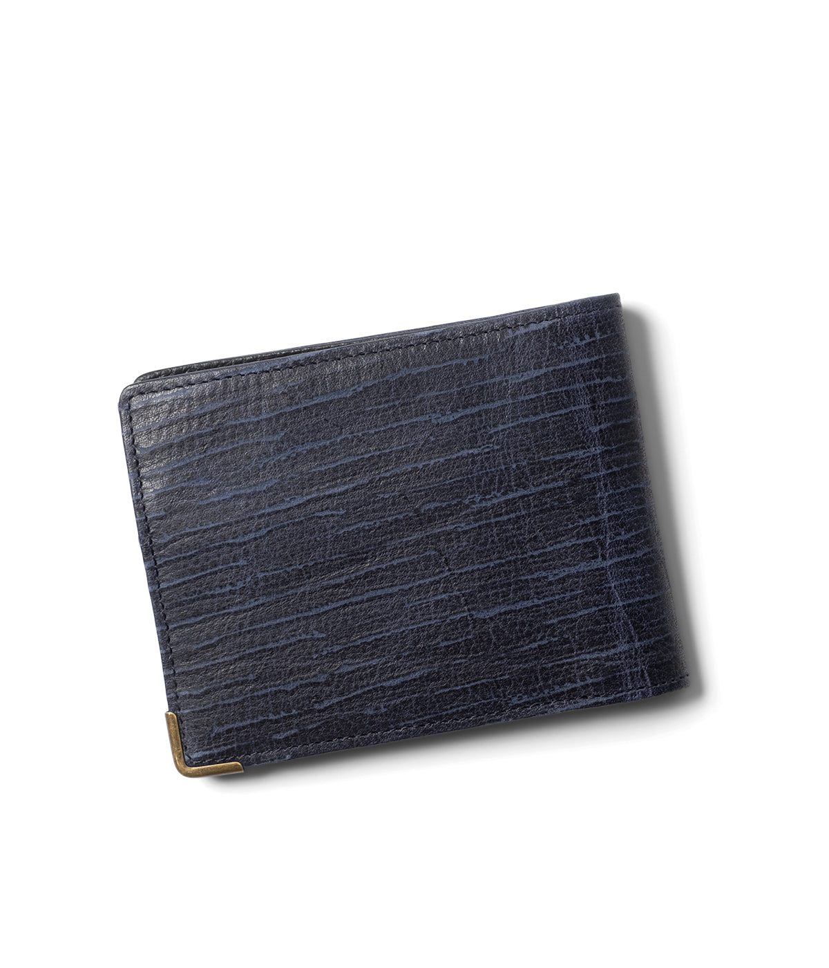  Will Leather Goods Italian Teak Leather Billfold - Navy - Bonton