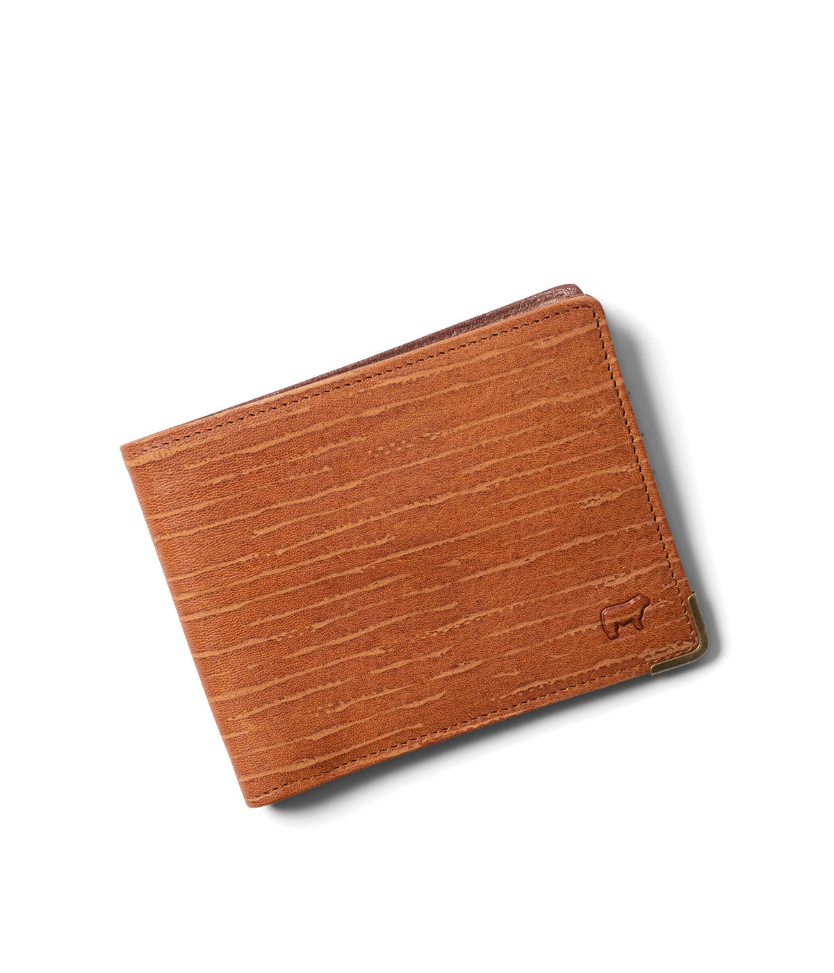  Will Leather Goods Italian Teak Leather Billfold - Tan - Bonton