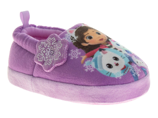 Gabby's Dollhouse Slippers  Girls - Gabbys Indoor Cute House Shoes Lightweight Warm Comfort Plush Fuzzy Kitty Cat Slipper (Sizes Toddler)