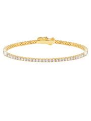 Classic Small Brilliant Tennis Bracelet Finished in 18kt Yellow Gold