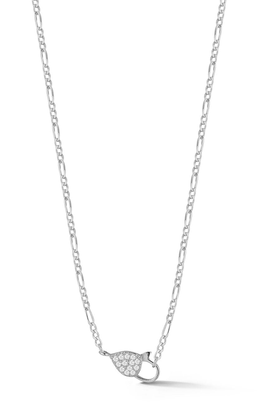  Relativity Lobster Clasp Necklace With Figaro Chain - Gold - Bonton