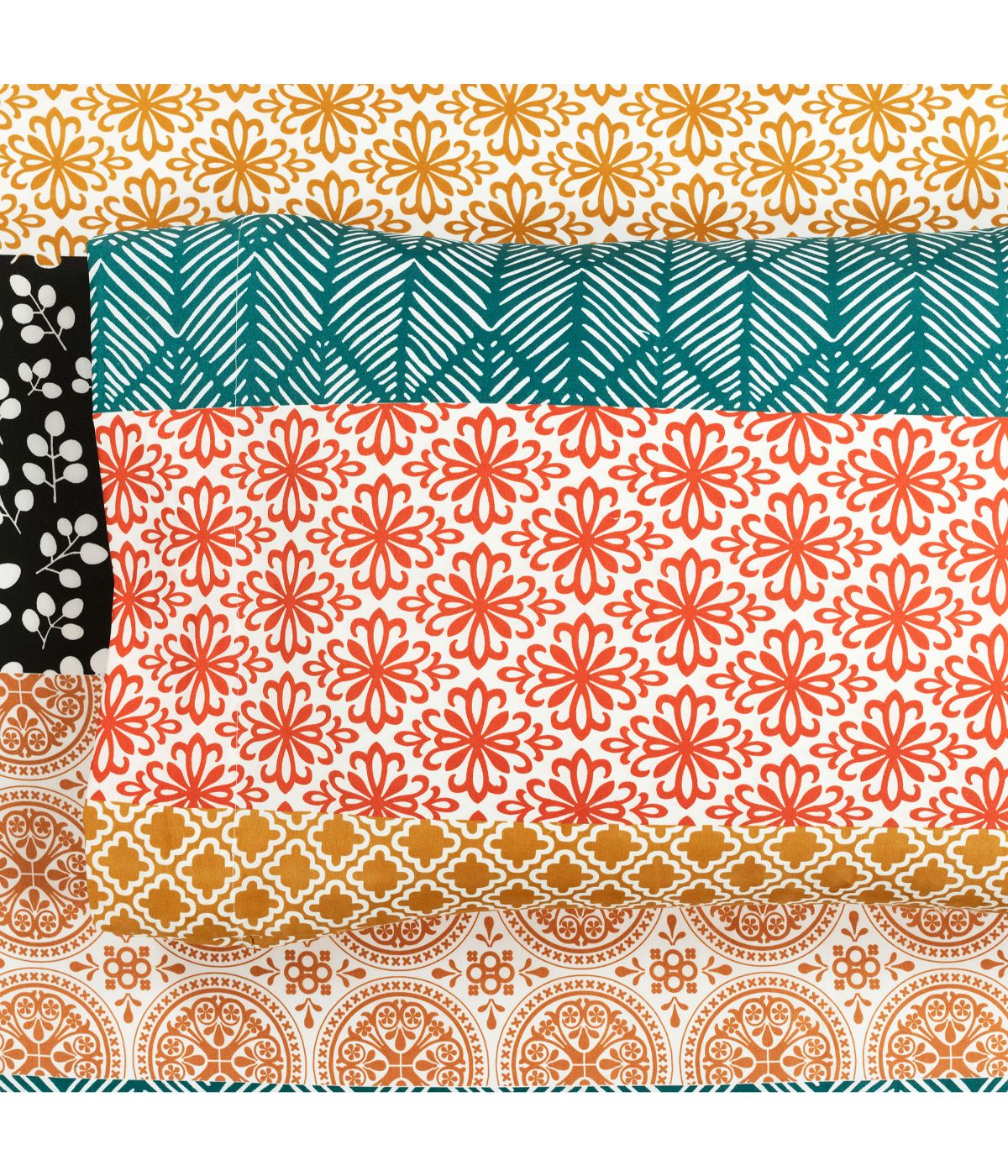 Bohemian Stripe Soft 6 Piece Sheet Set  Turquoise/Orange