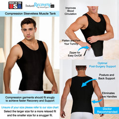Insta Slim Compression Sleeveless Muscle Tank With Zipper MS00Z1